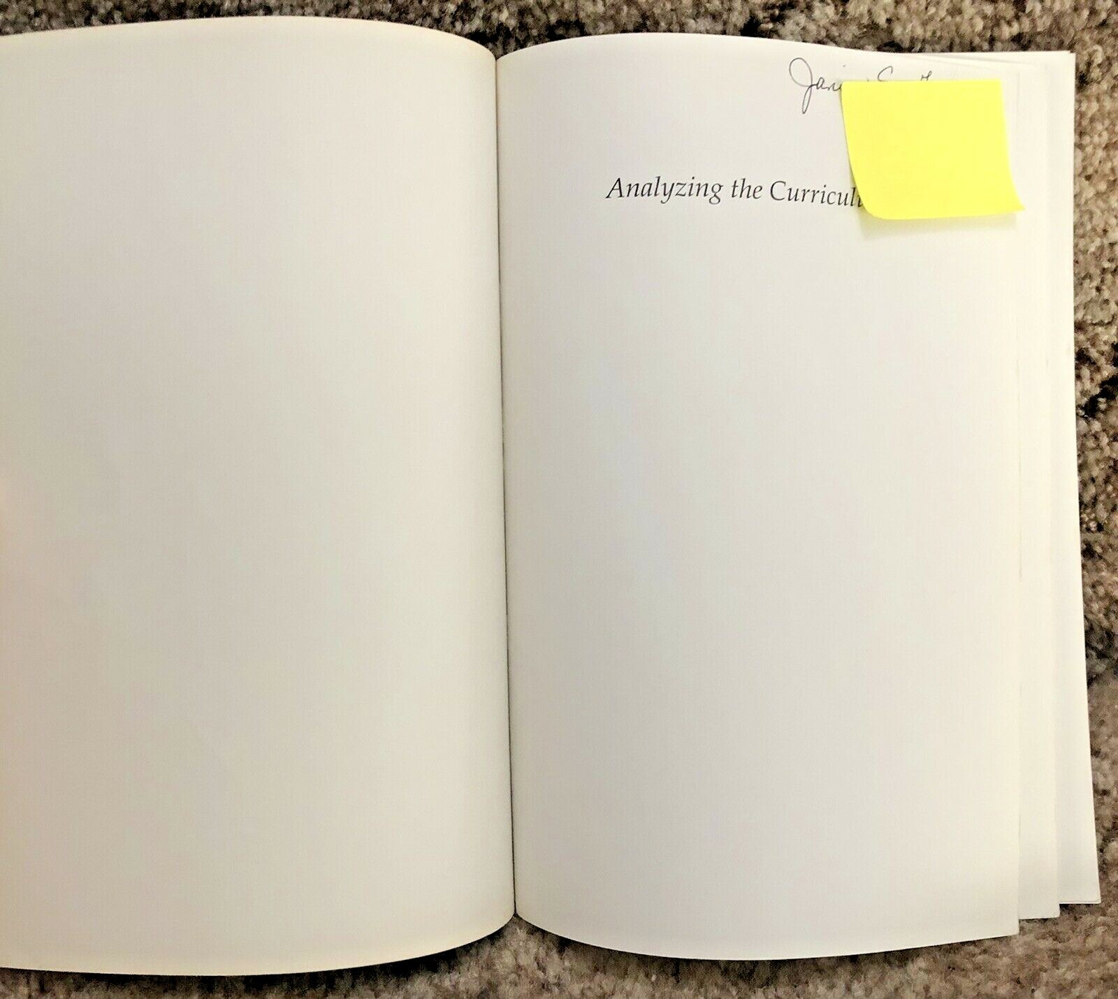 Analyzing the Curriculum 2nd Edtn George J Posner 1995 McGraw Hill PB 315 Pages