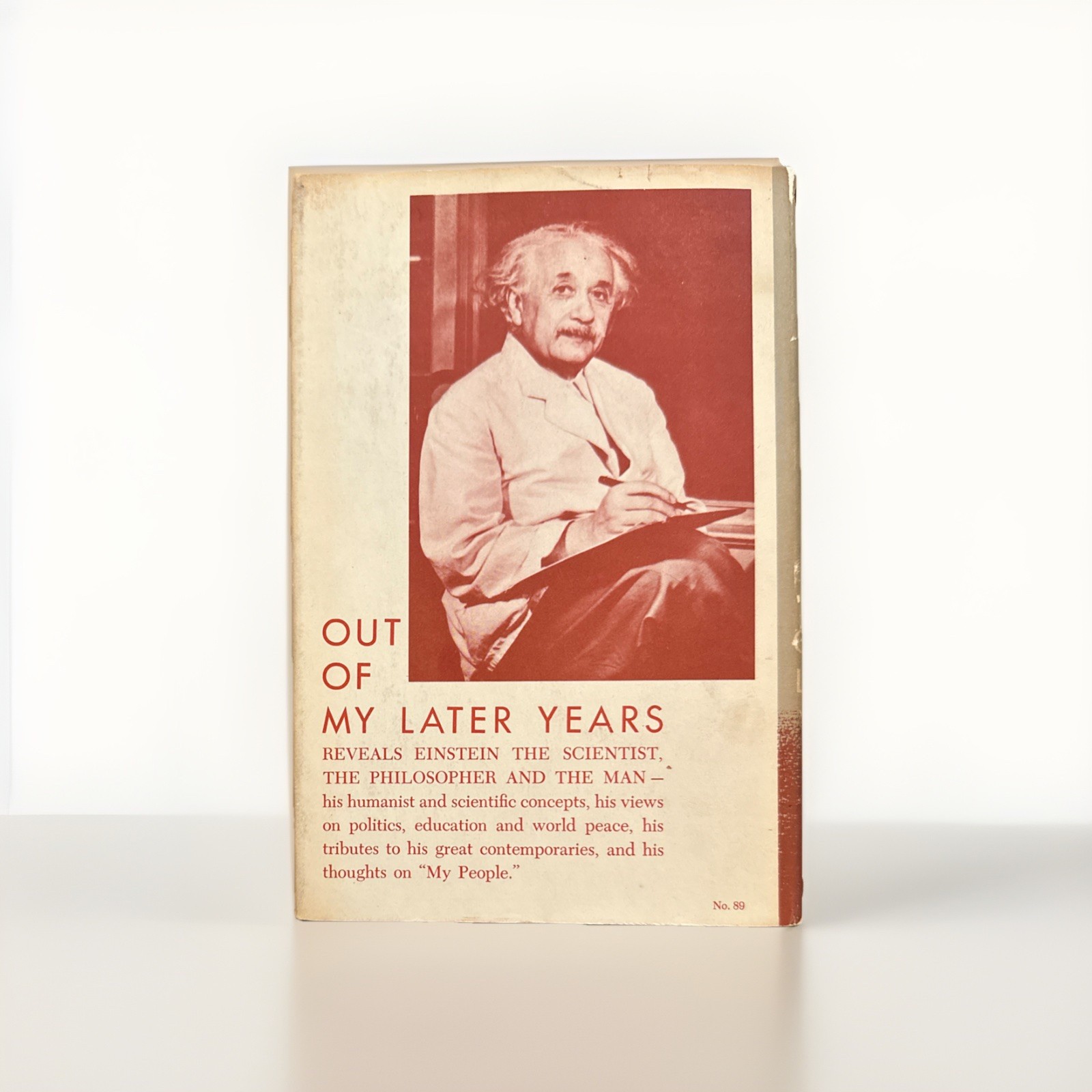 Out of my Later Years by Albert Einstein 1950 First Edition Hardcover Book w/DJ
