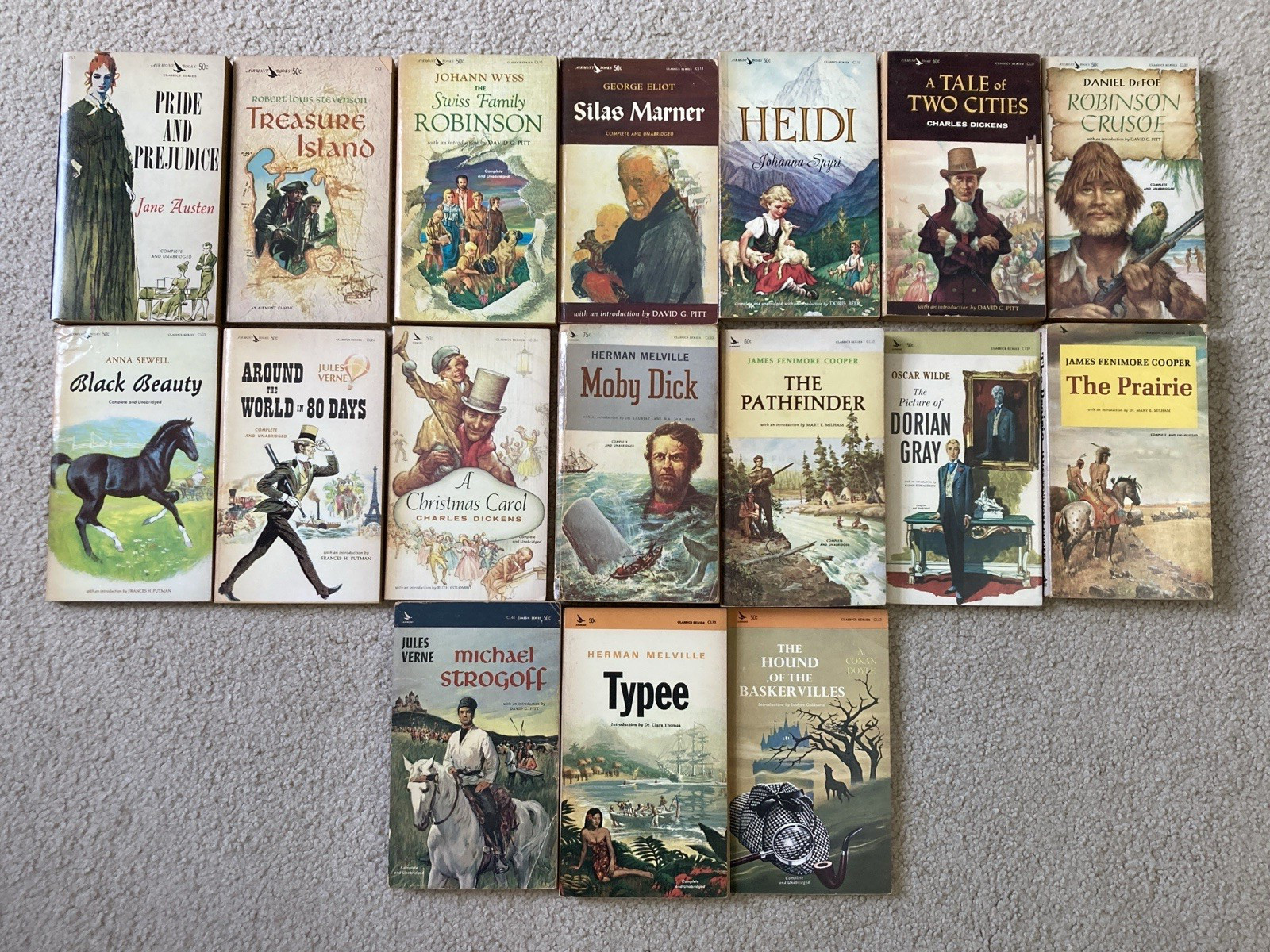 33 VTG Airmont Classic Literature Paperback Book Lot Vintage Assorted Titles