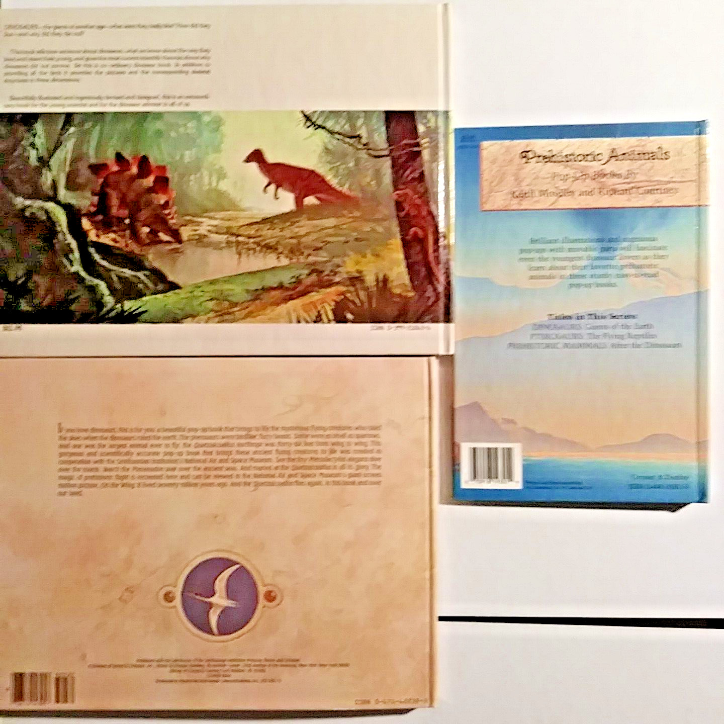 PTEROSAURS, DINOSAURS POP-UP BOOKS By Keith Moseley, 1984-88 two 1st. Eds. MINT