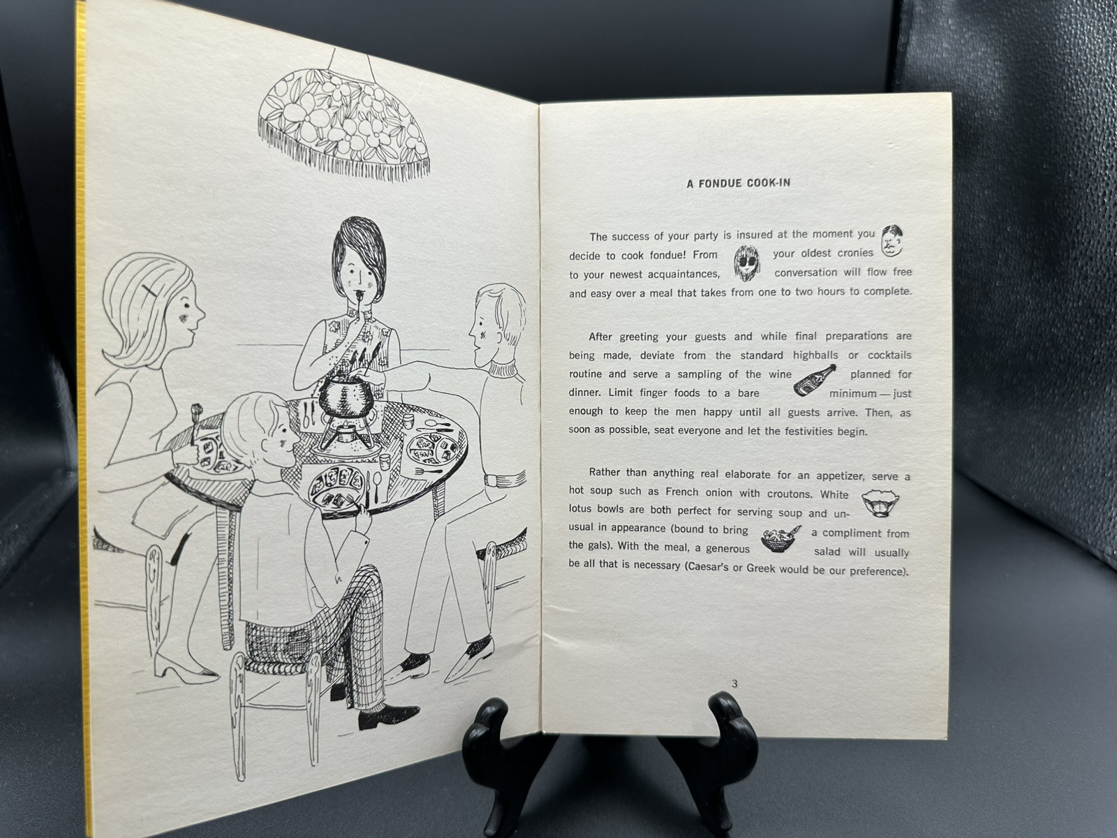 Fondue Cook-In 1968 Potpourri Press Rebecca Crutchfield Booklet Pamphlet 16 Page