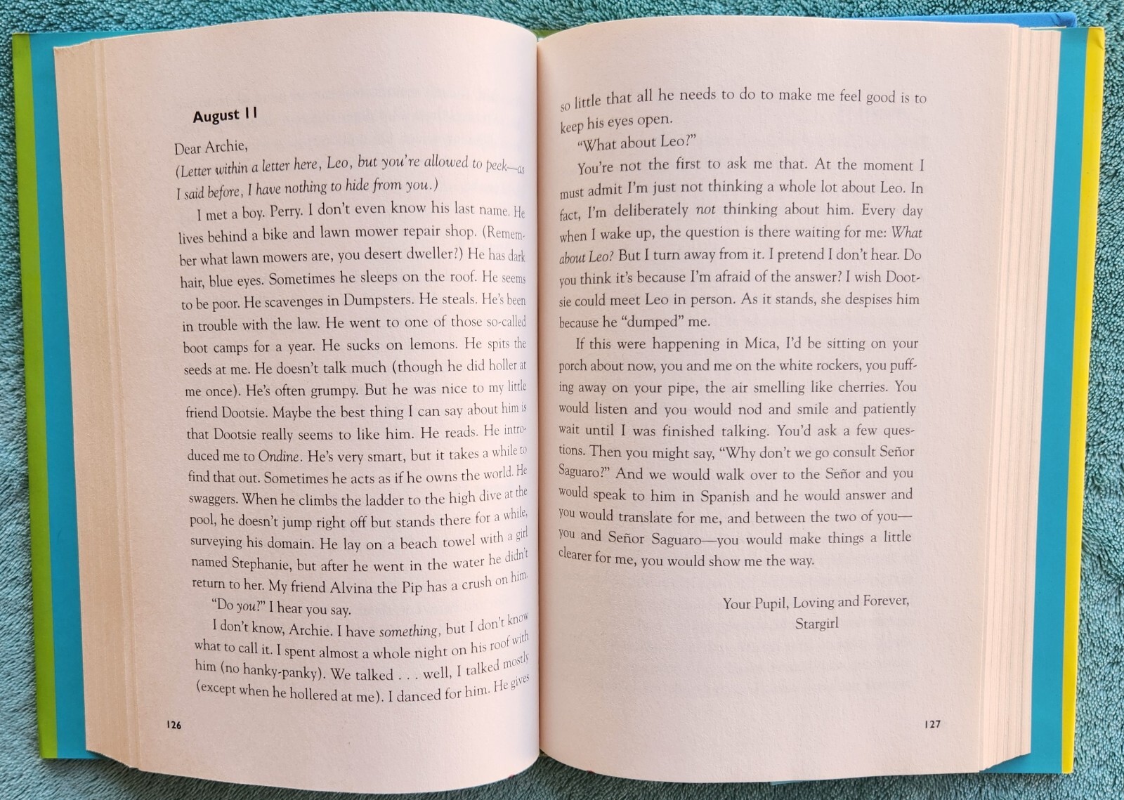 Love, Stargirl By Jerry Spinelli 2007 Hardcover 274 Pages