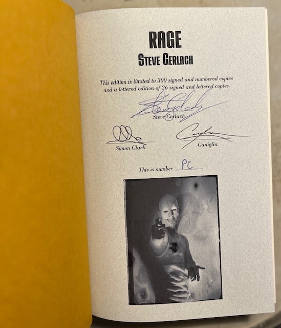 Rage by Steve Gerlach 2003 HCDJ Signed and Numbered Limited Edition
