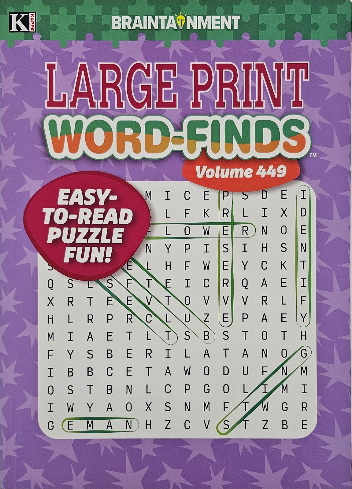 4 Large Print Word-Finds Puzzle Books Kappa Games Vol #447-450 ~ Search,Hunt