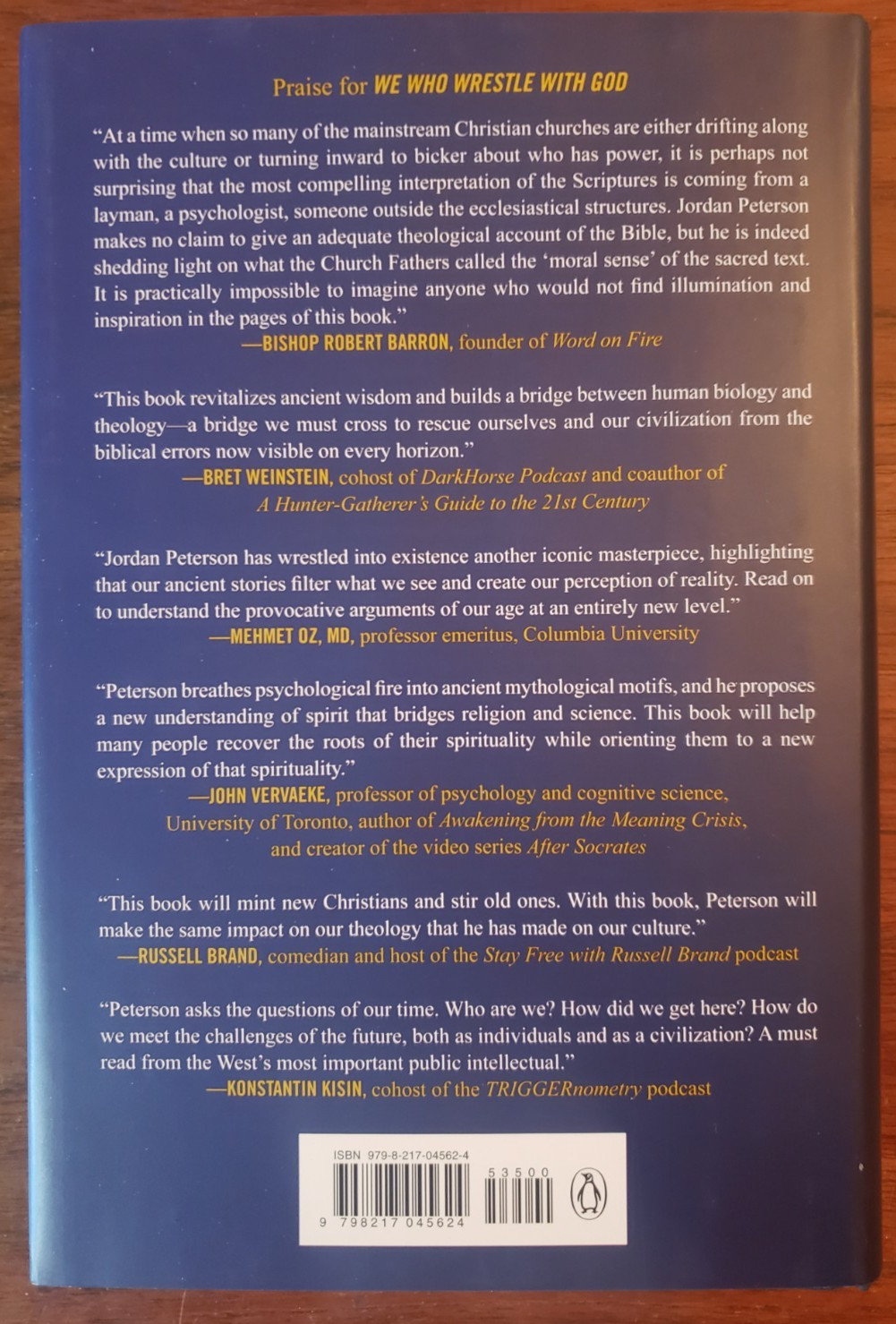 Jordan B. Peterson Signed “We Who Wrestle With God” HC 1st/1st Book Autographed