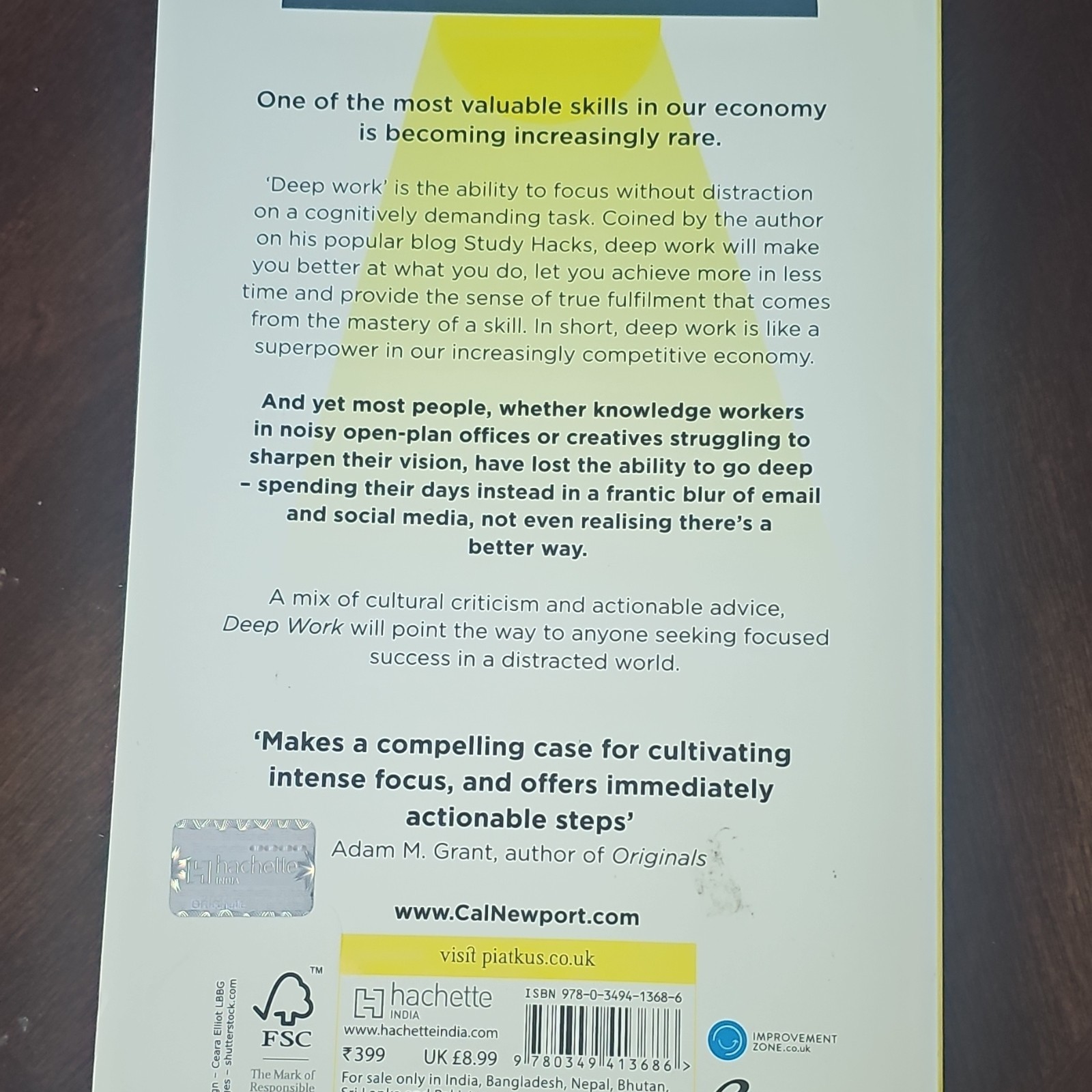 Hachette India Deep Work Cal Newport Paperback Business Professional Development