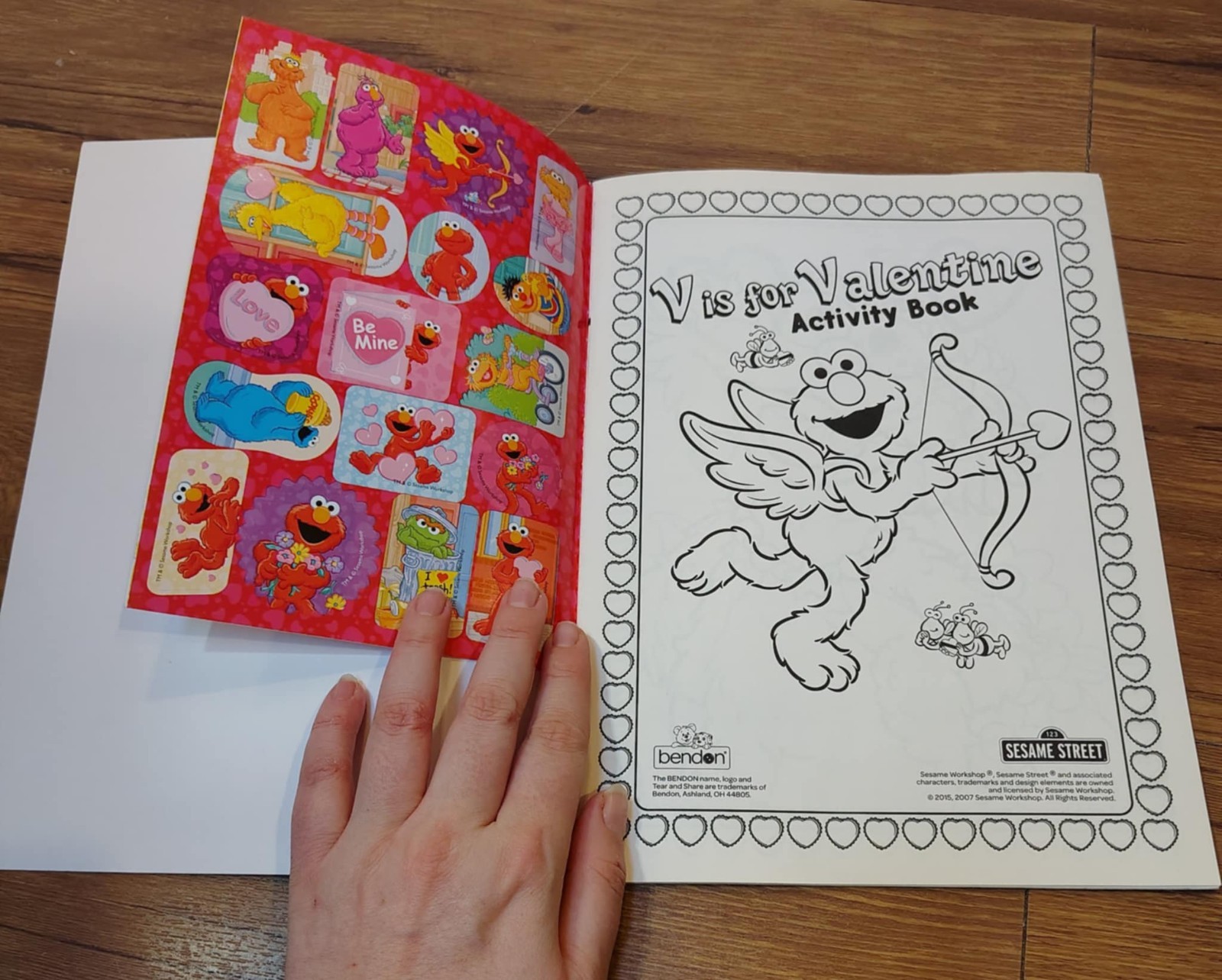 SESAME STREET ~V IS FOR VALENTINE~ COLORING & ACTIVITY BOOK includes Stickers