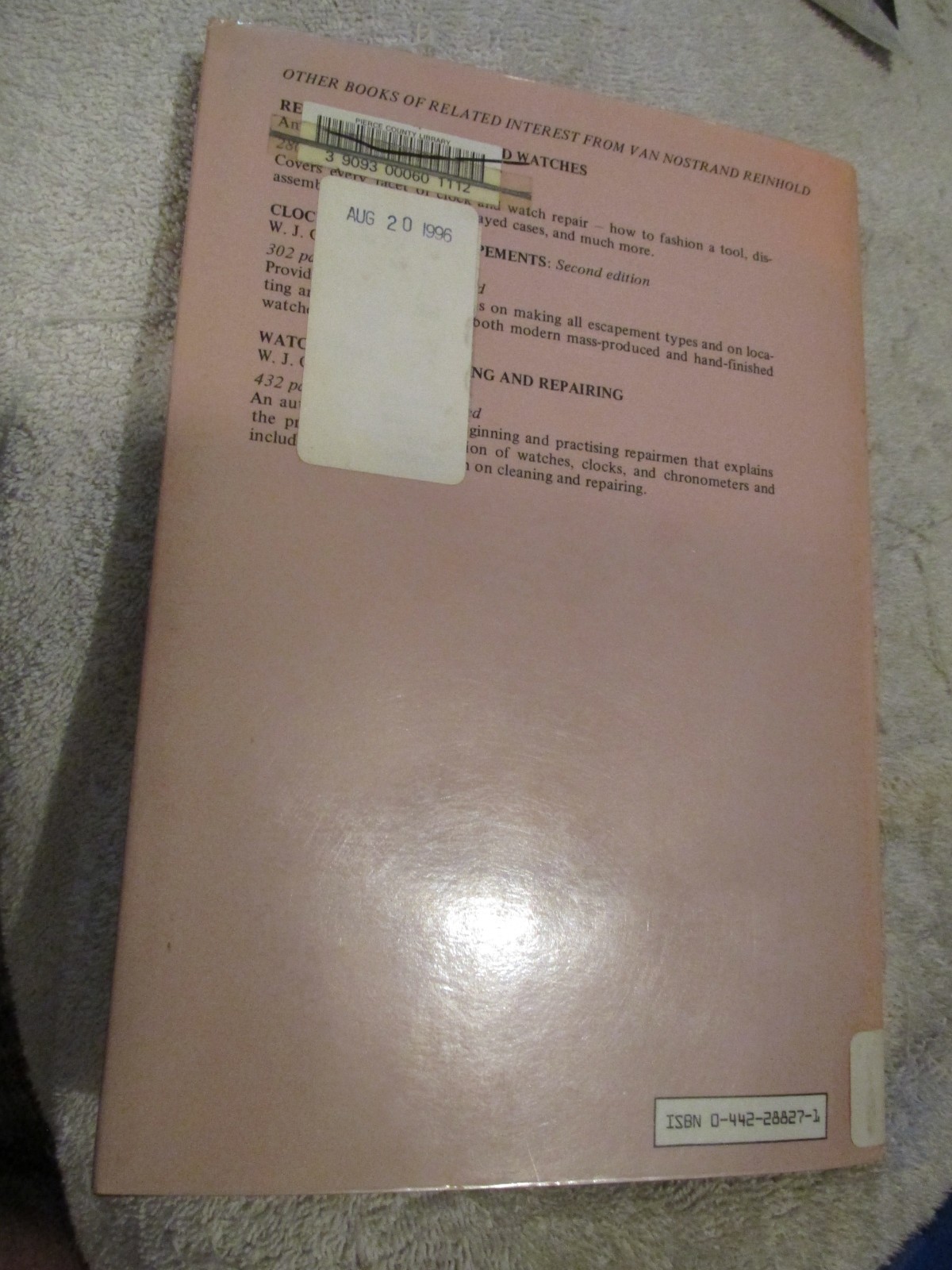 The Grandfather Clock Maintenance Manual by John Vernon Hardback Reference BOOK