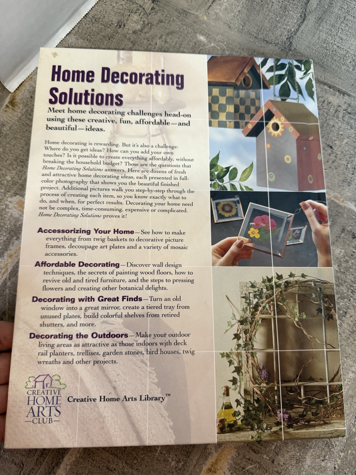 Home Decorating Solutions Creative Home Arts Club Hardcover 158 pages w/photos