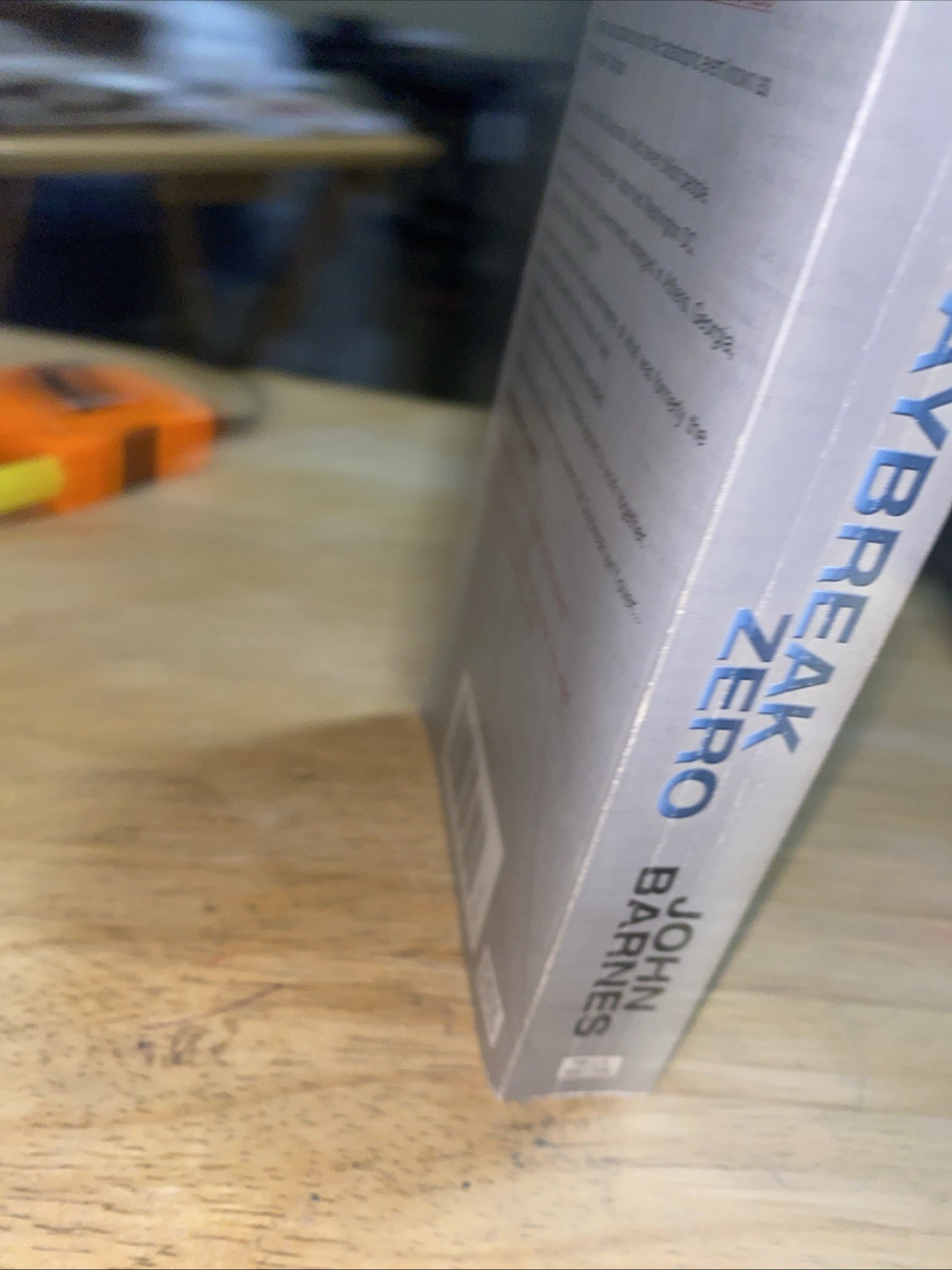 Pre-owned Paperback “DAYBREAK ZERO” By JOHN BARNES 418 Pages