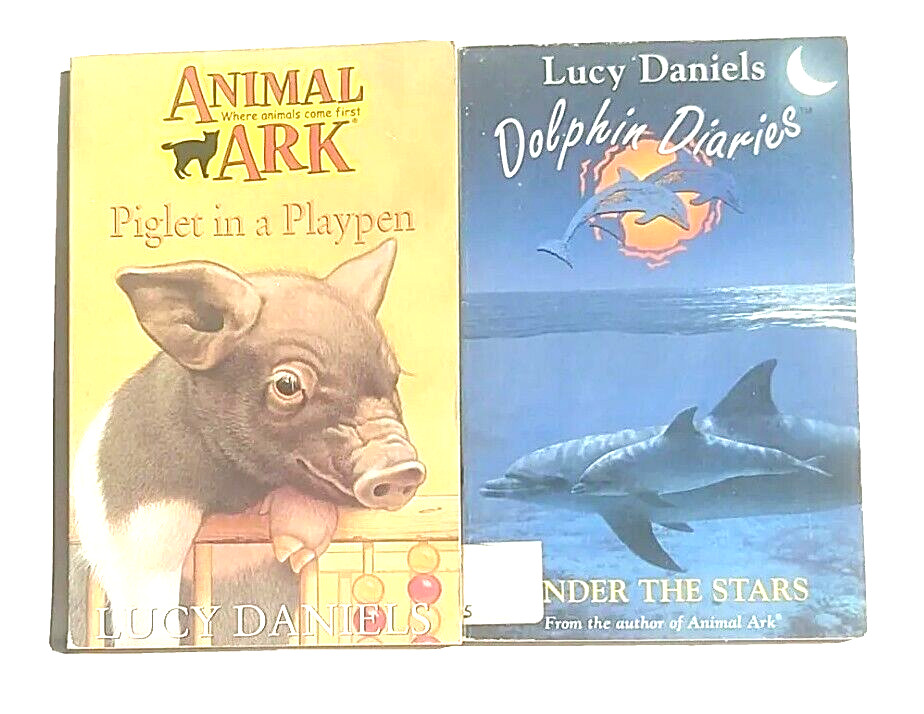 Lucy Daniels Dolphin Diaries / Piglet In A Playpen Lot of 2 Paperback Books