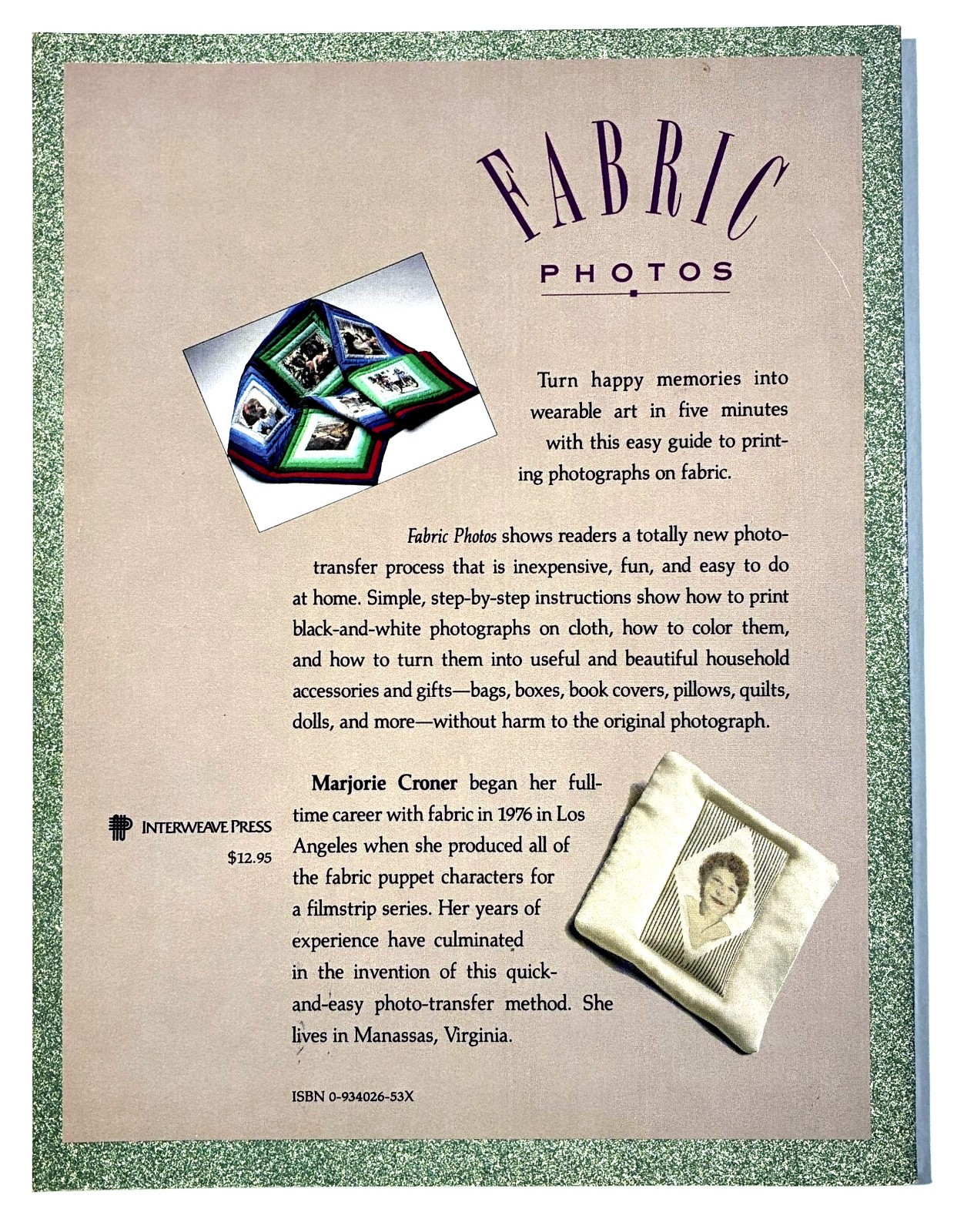 Fabric Photos by Marjorie Croner (1989, Trade Paperback)