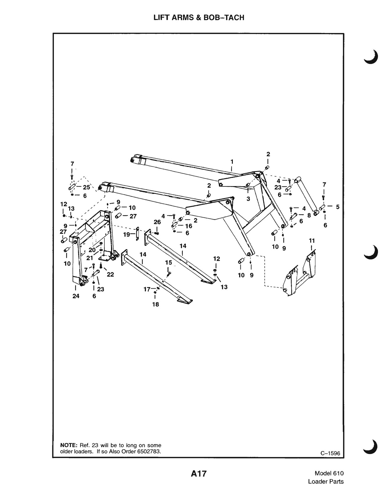 BOBCAT 610 Parts Manual 1999 – STEEL WIRE BOUND – PROTECTIVE COVERS