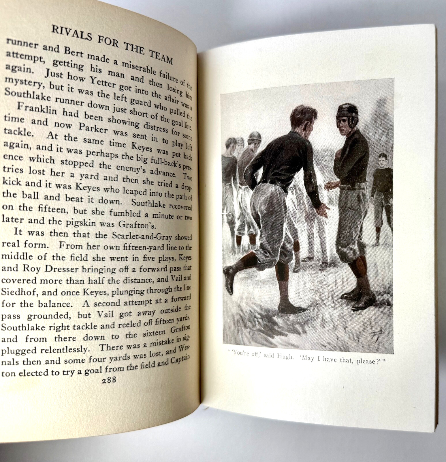 Rivals for the Team, Ralph Henry Barbour, 1916 1st edition Hardcover – Football