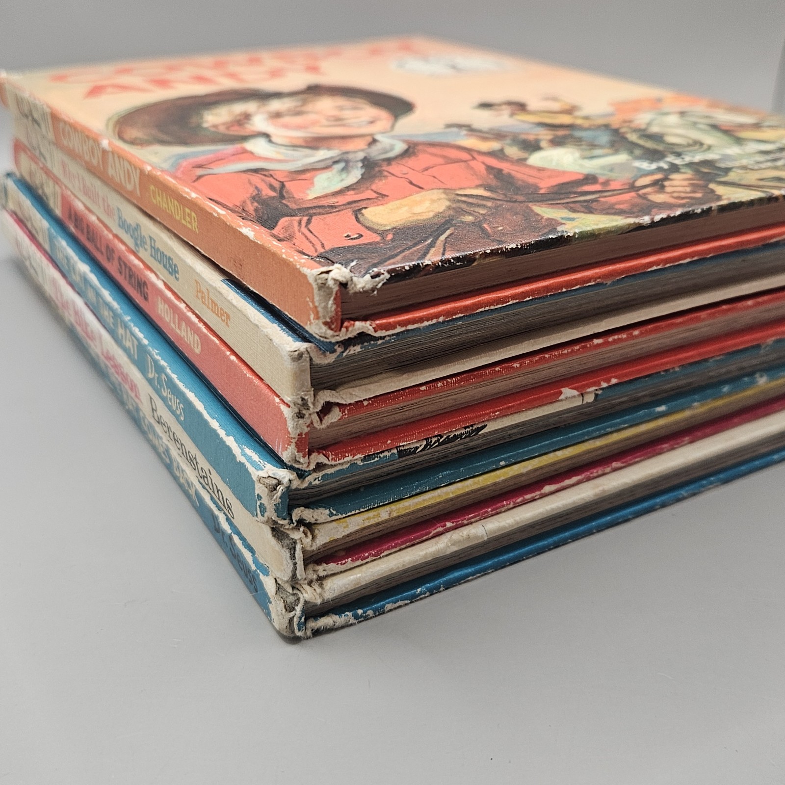 Nice Lot Of 6 Vintage Book Club Editions Dr Suess, Berenstain Bears, Cowboy Andy