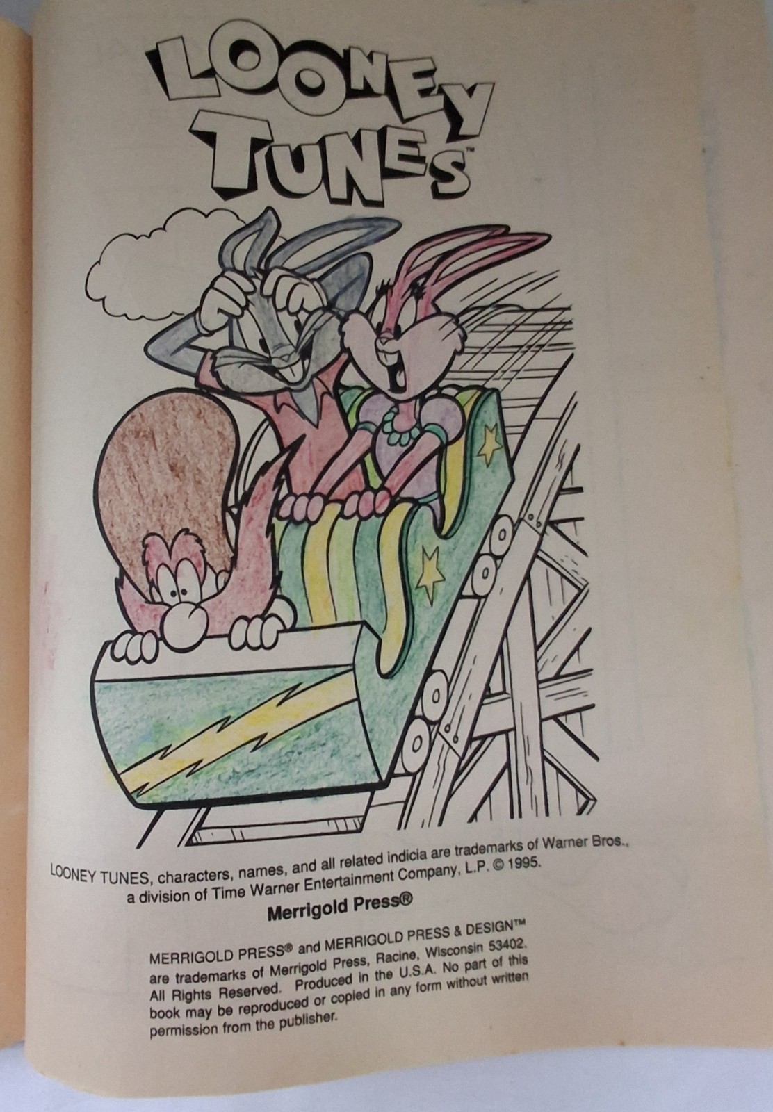 Vintage Looney Tunes & Tiny Toon Adventures Coloring Activity Book Lot 90s