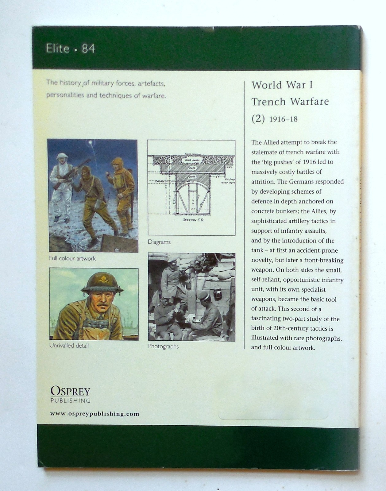 Osprey Military Elite Serie “World War I Trench Warfare (2) 1916-18” Book No. 84