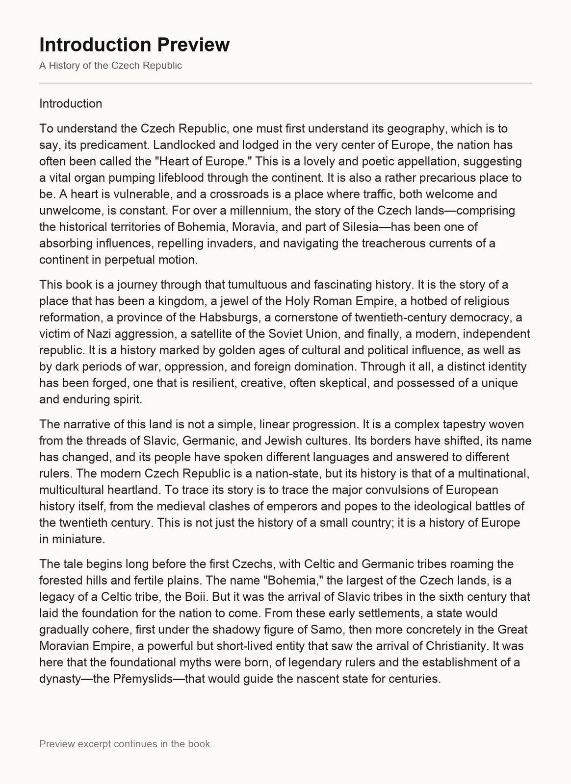 A History of the Czech Republic