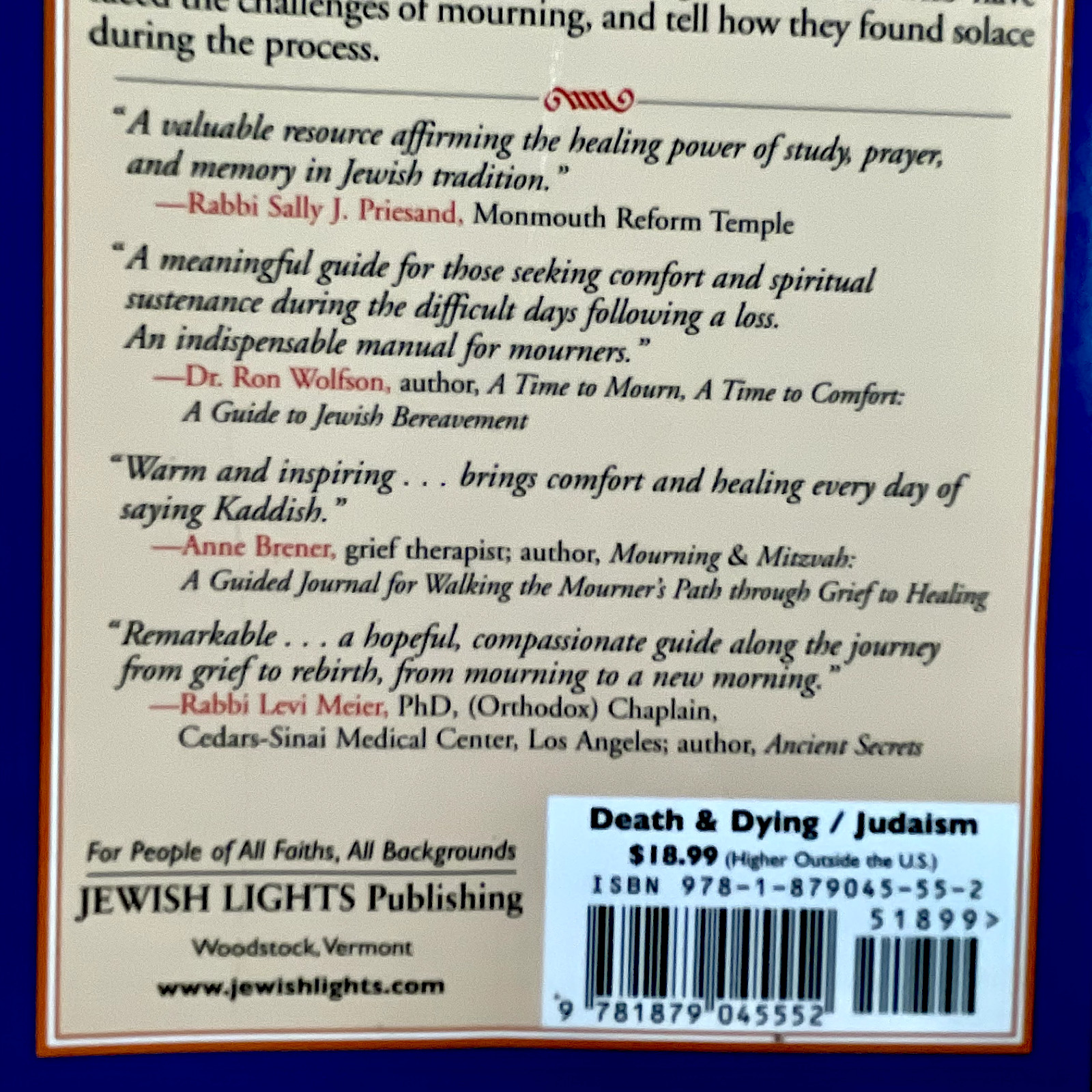 GRIEF IN OUR SEASONS Mourners Kaddish Companion by Rabbi Olitzky: Offers Welcome