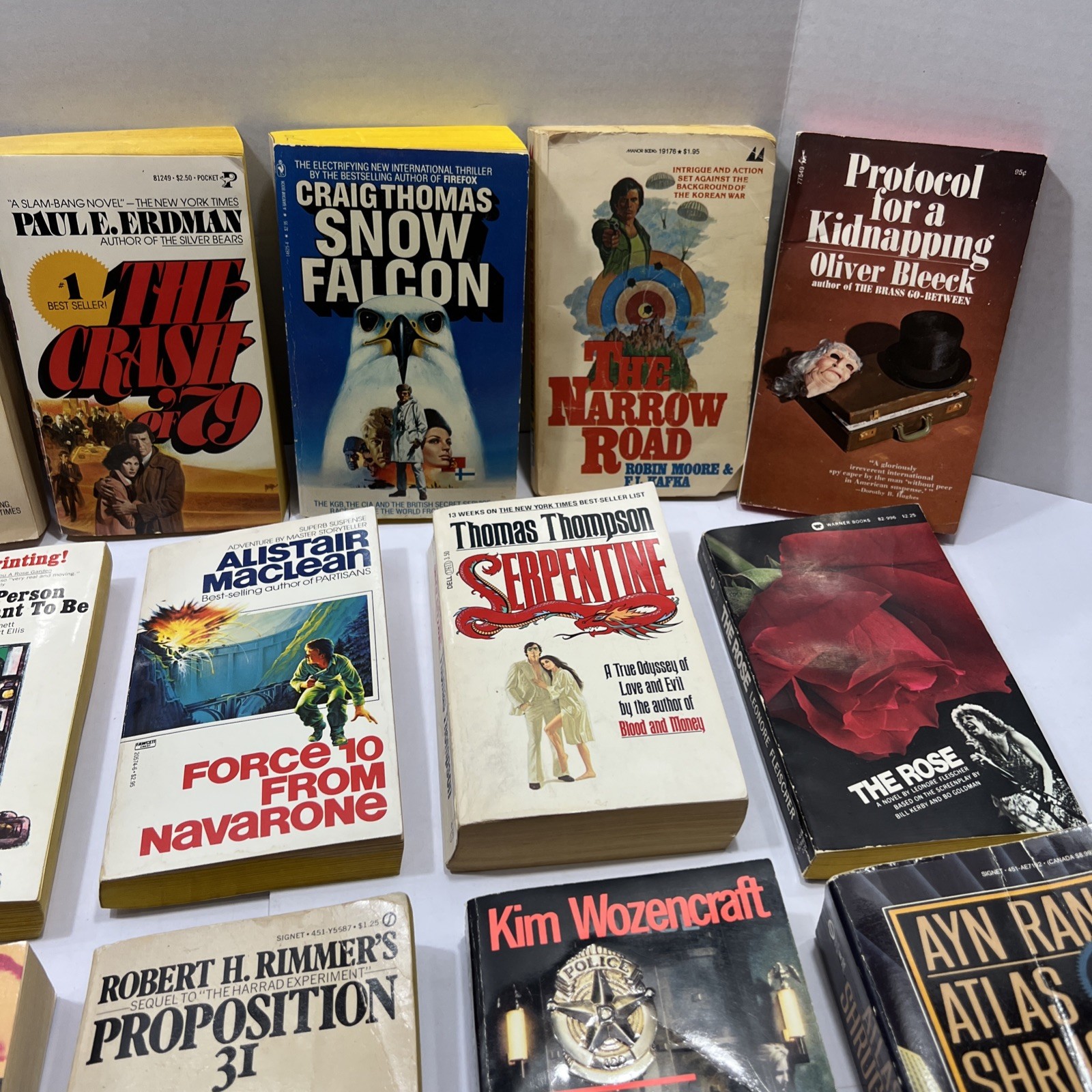 Lot of 16 Mixed Vintage Fiction Mystery Fantasy Crime Books Various Authors PB