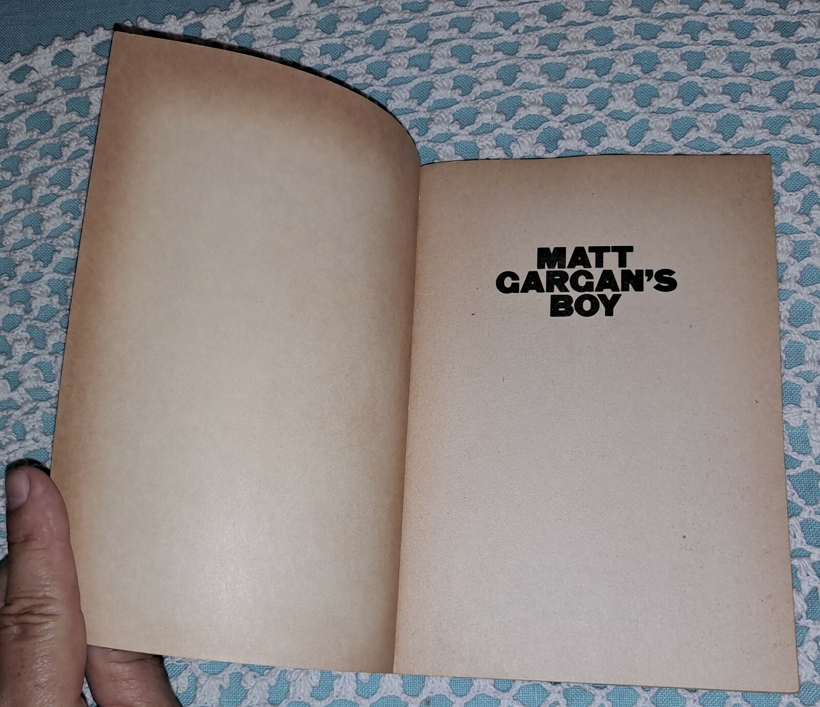 Matt Gargan’s Boy by Alfred Slote, 1977 (2nd Printing), Vintage PB, 158 pages
