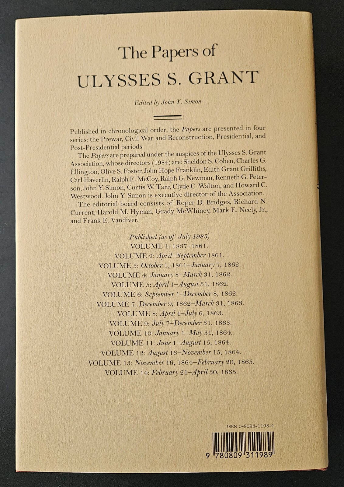 The Papers of Ulysses S. Grant vol. 14 (Feb 21 – Apr 30, 1865) – 1985, HC