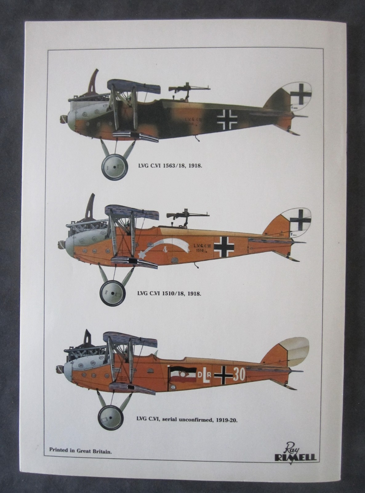 1989 Windsock Datafile #17-LVG C.VI-Grosz-WWl Military Aircraft-Modeler Plans