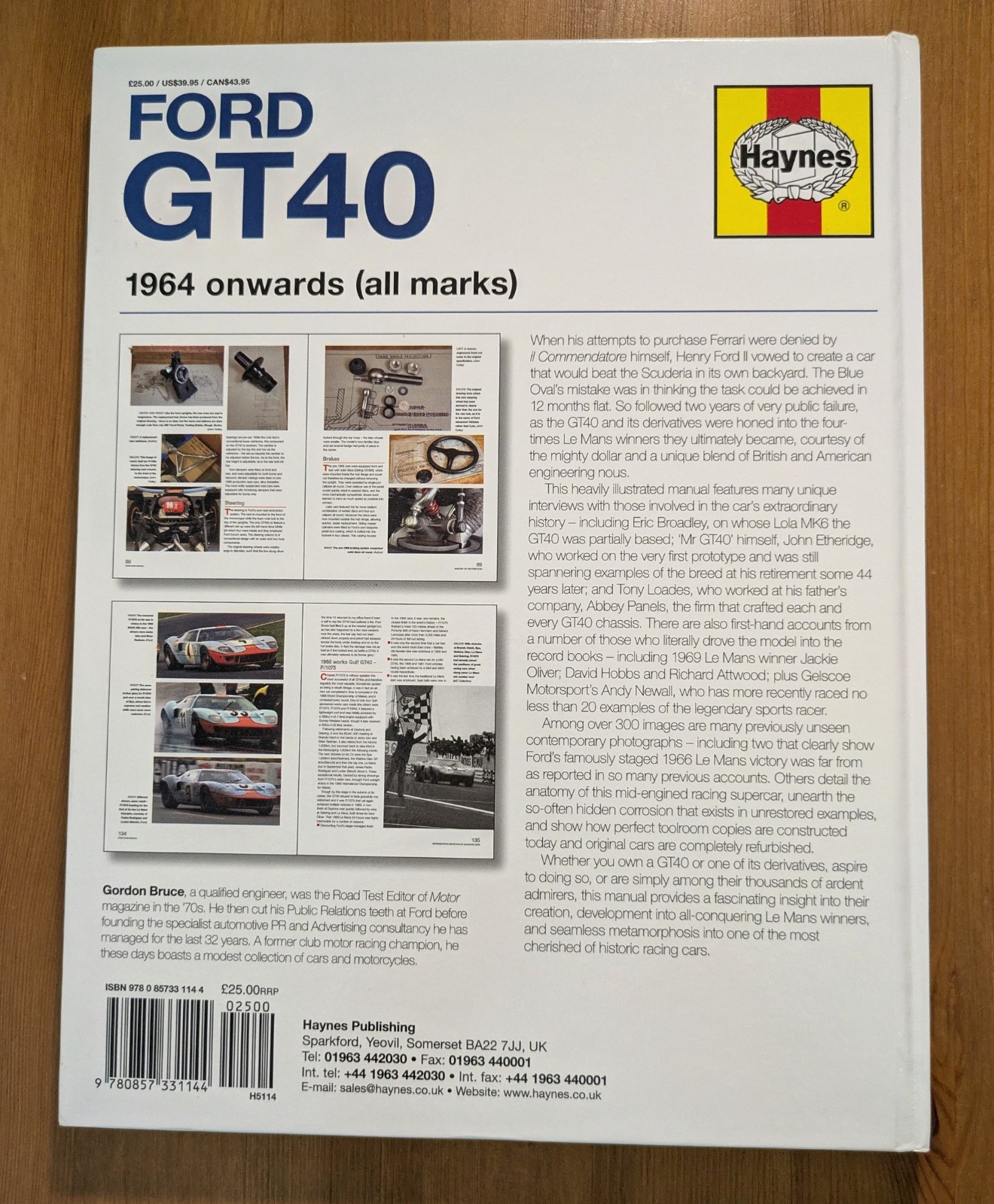Ford GT40 Owners’ Workshop Manual : 1964 Onwards (2014, HC) Haynes Racing GT VG+