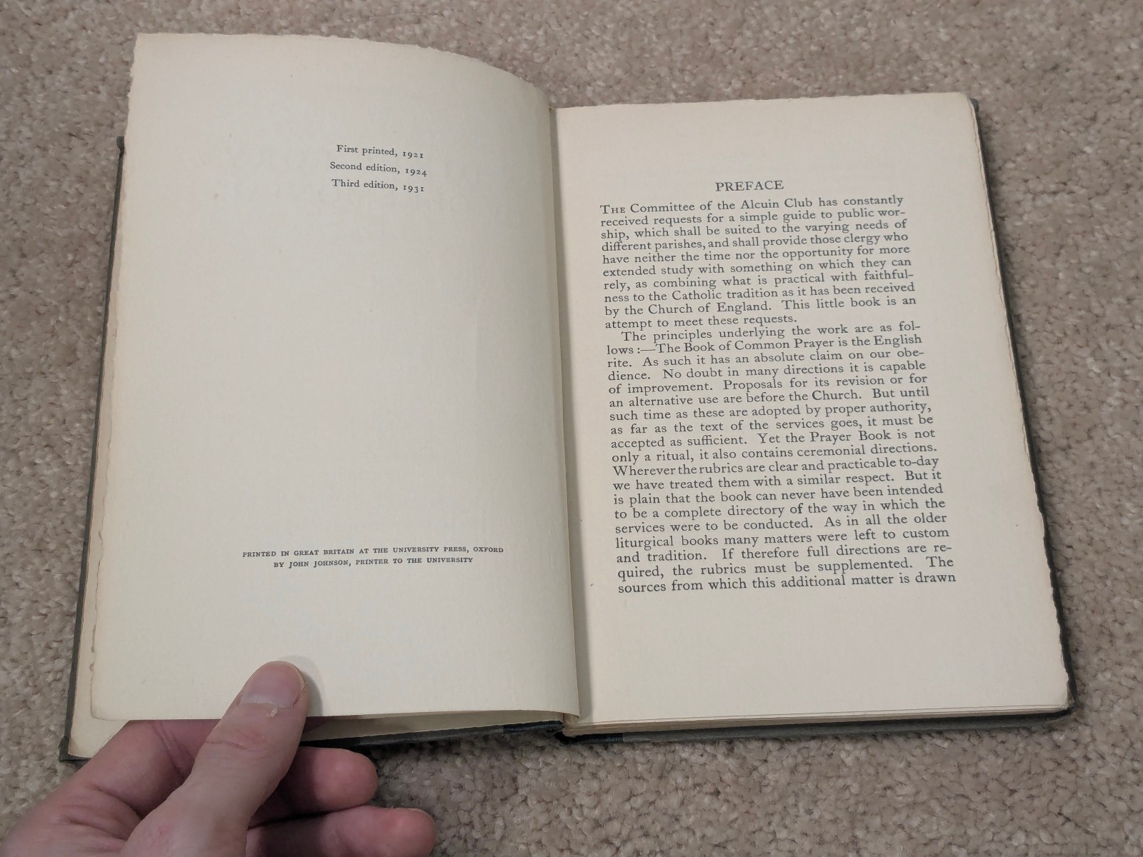 A DIRECTORY OF CEREMONIAL, Parts I – II, OXFORD UNIVERSITY PRESS London 1931