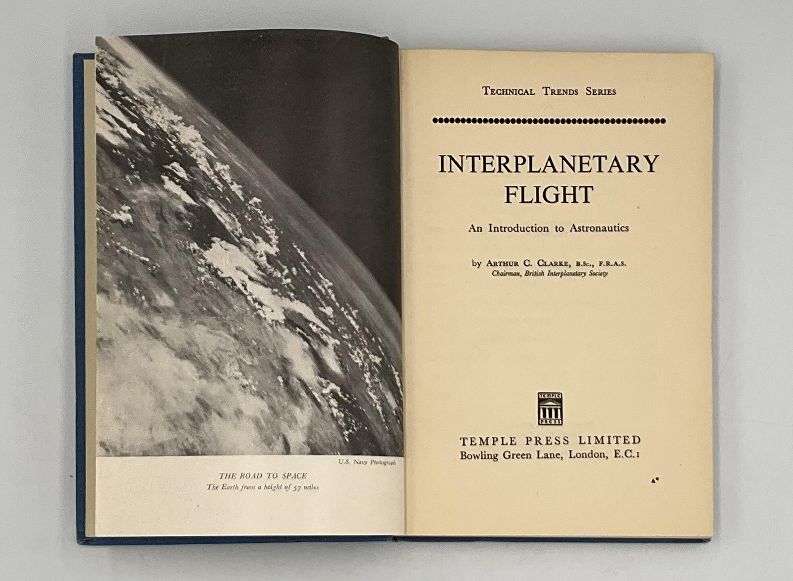 Vintage Interplanetary Flight Arthur C. Clarke Temple Press HC Blue UK