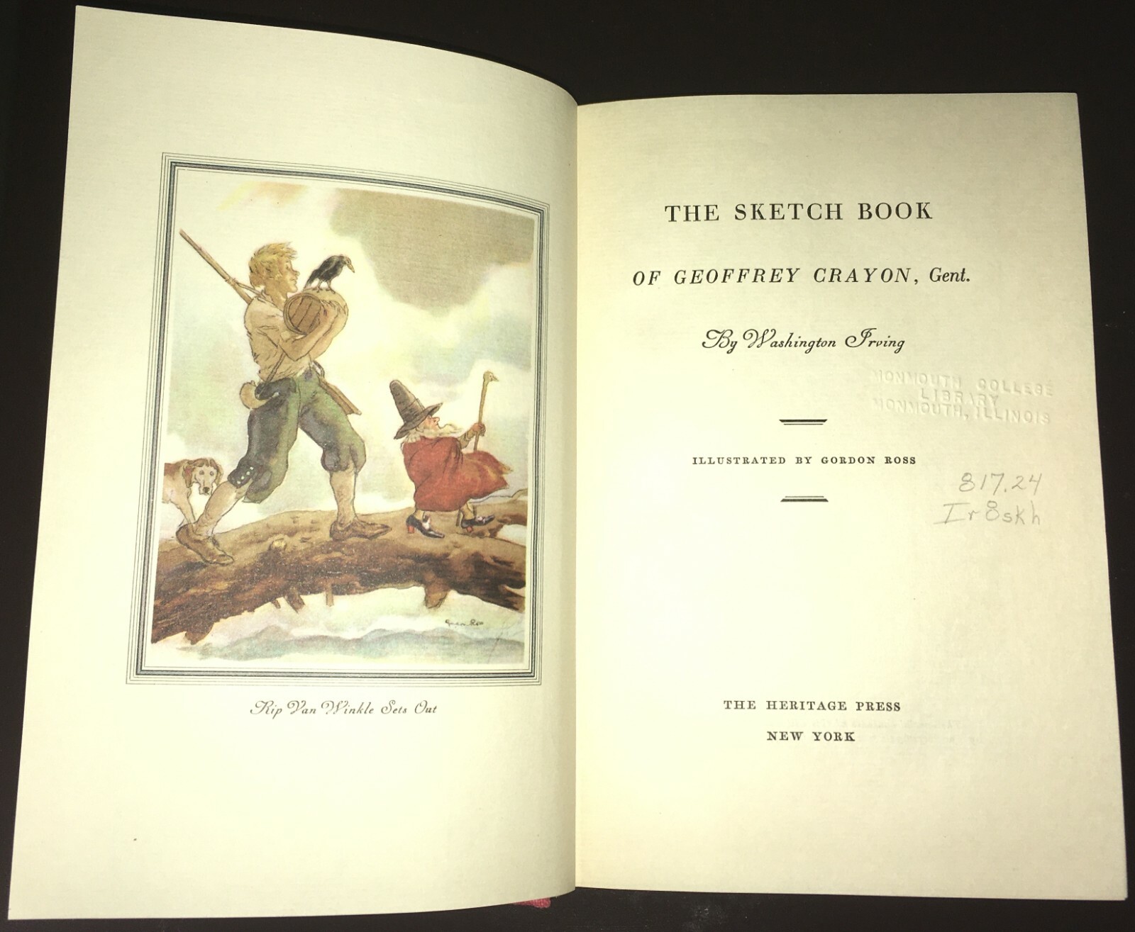 Sketch Book Geoffrey Crayon Washington Irving Heritage Press 1939 Sleepy Hollow