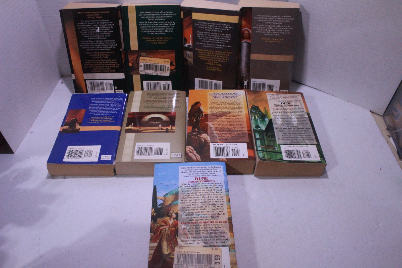 Dune Original Books 1-9 Frank Herbert Ace Paperback Edition Vtg