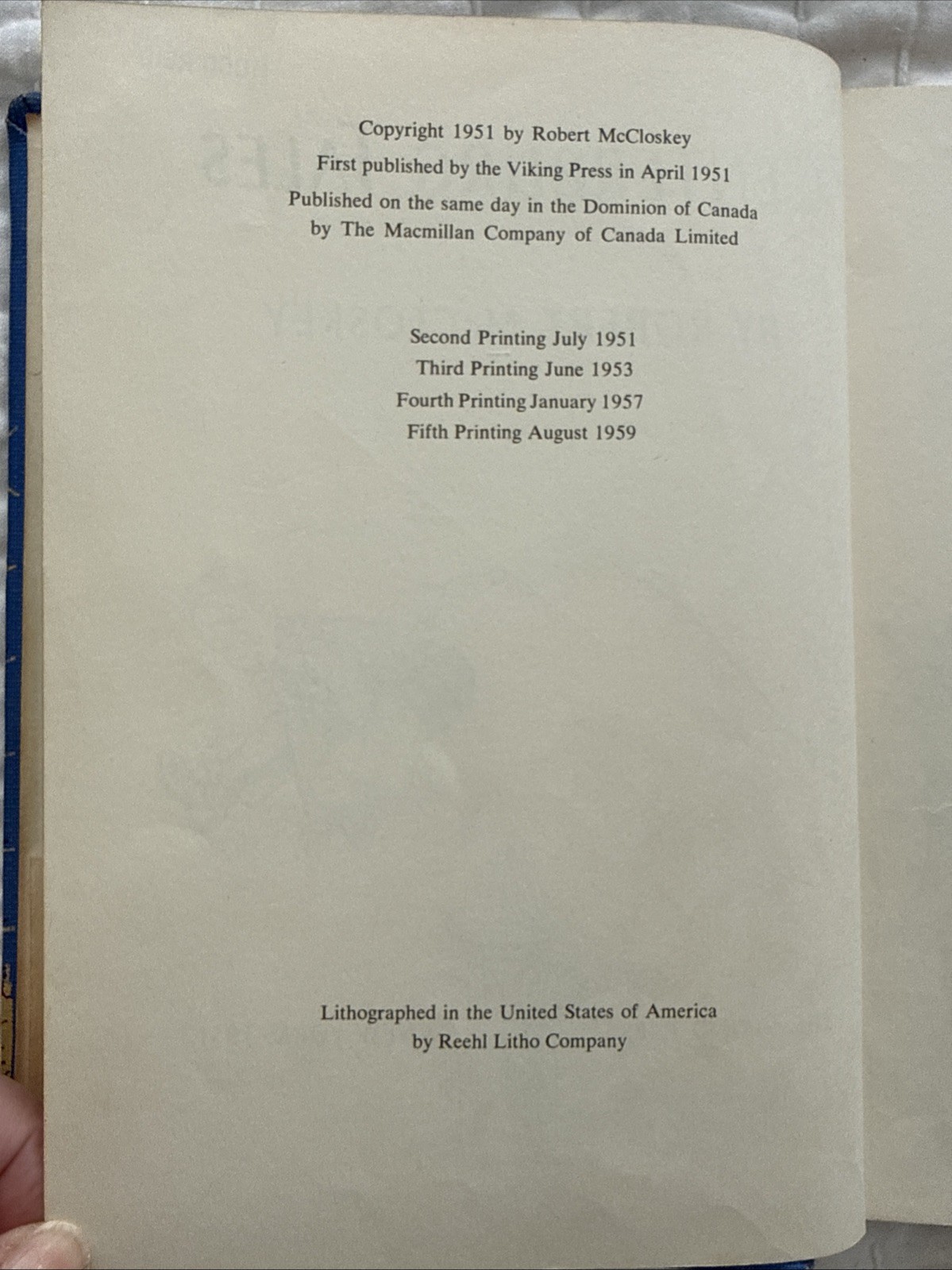 Centerburg Tales By Robert McCloskey (Vintage Hardcover Book, 1957) 5th Printing