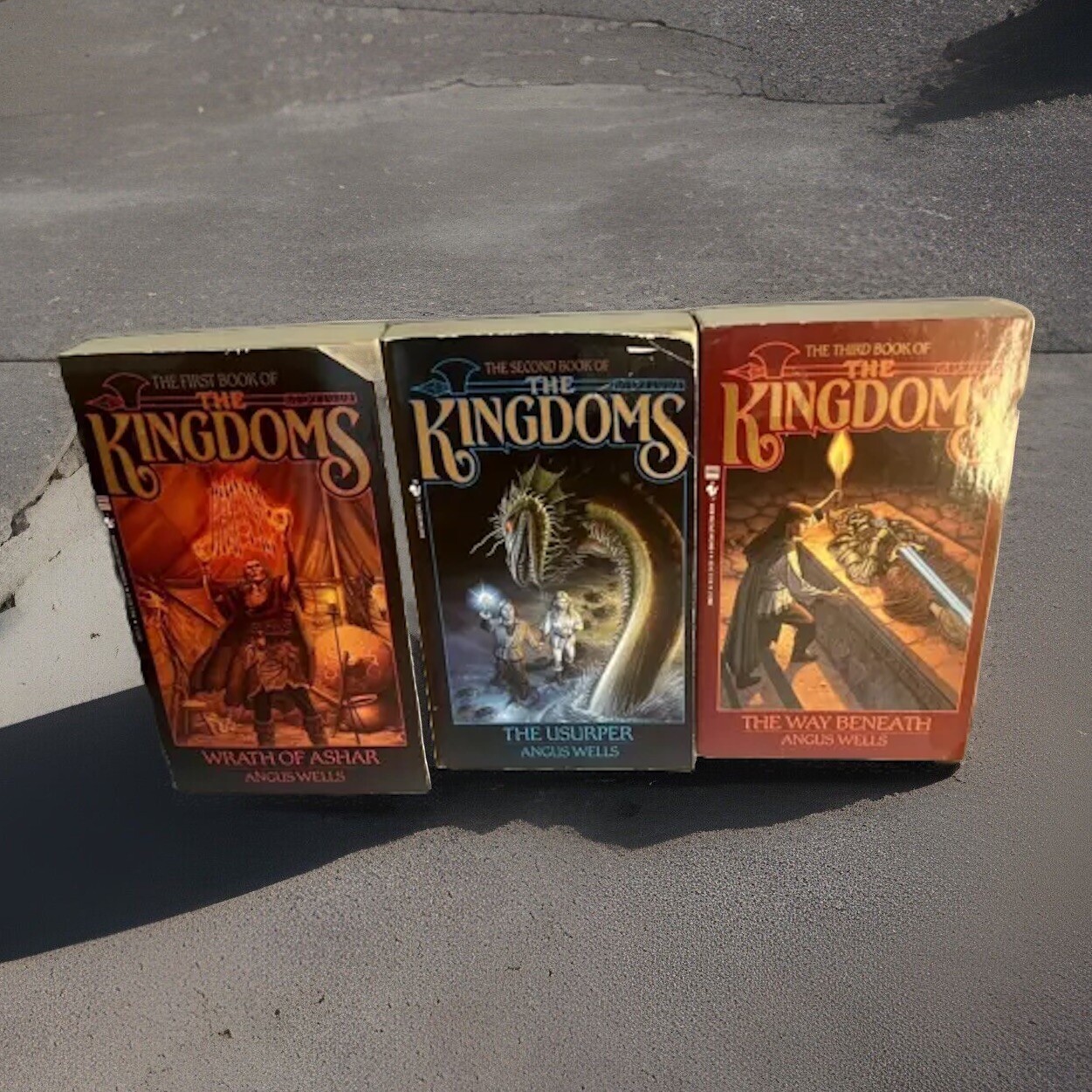 The Kingdoms by Angus Wells Compete Trilogy Set – Bantam 1st Edition Paperback