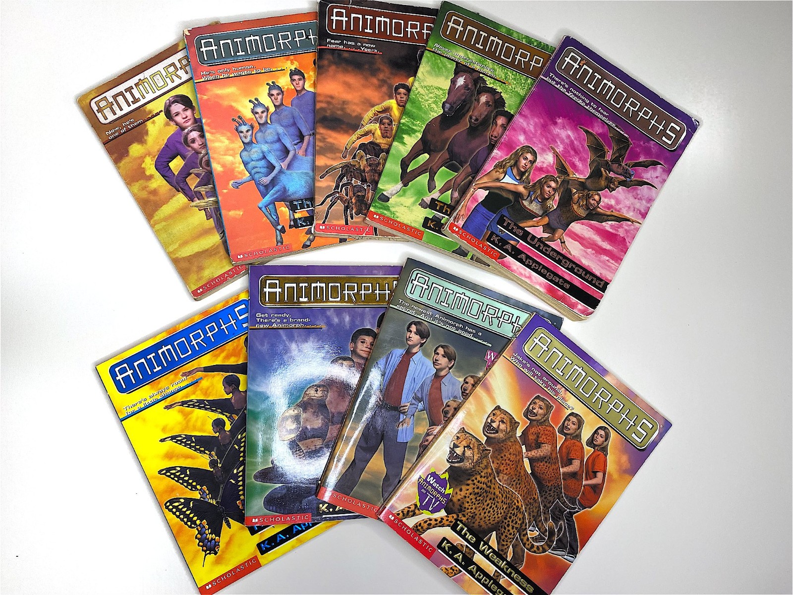 Animorphs 9 Book Assortment (Paperback) #6, 8, 10, 14, 17, 19, 20, 21, 37