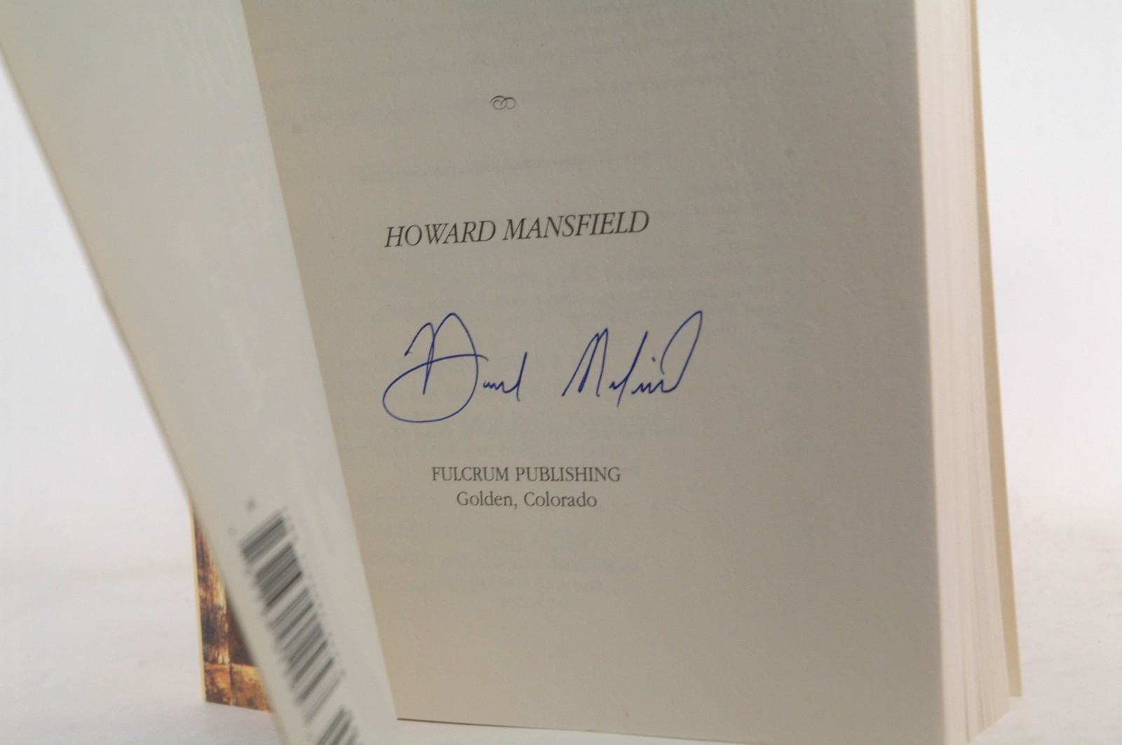 Signed In the Memory House – Mansfield, Howard Fulcrum Publishing Paperback Book