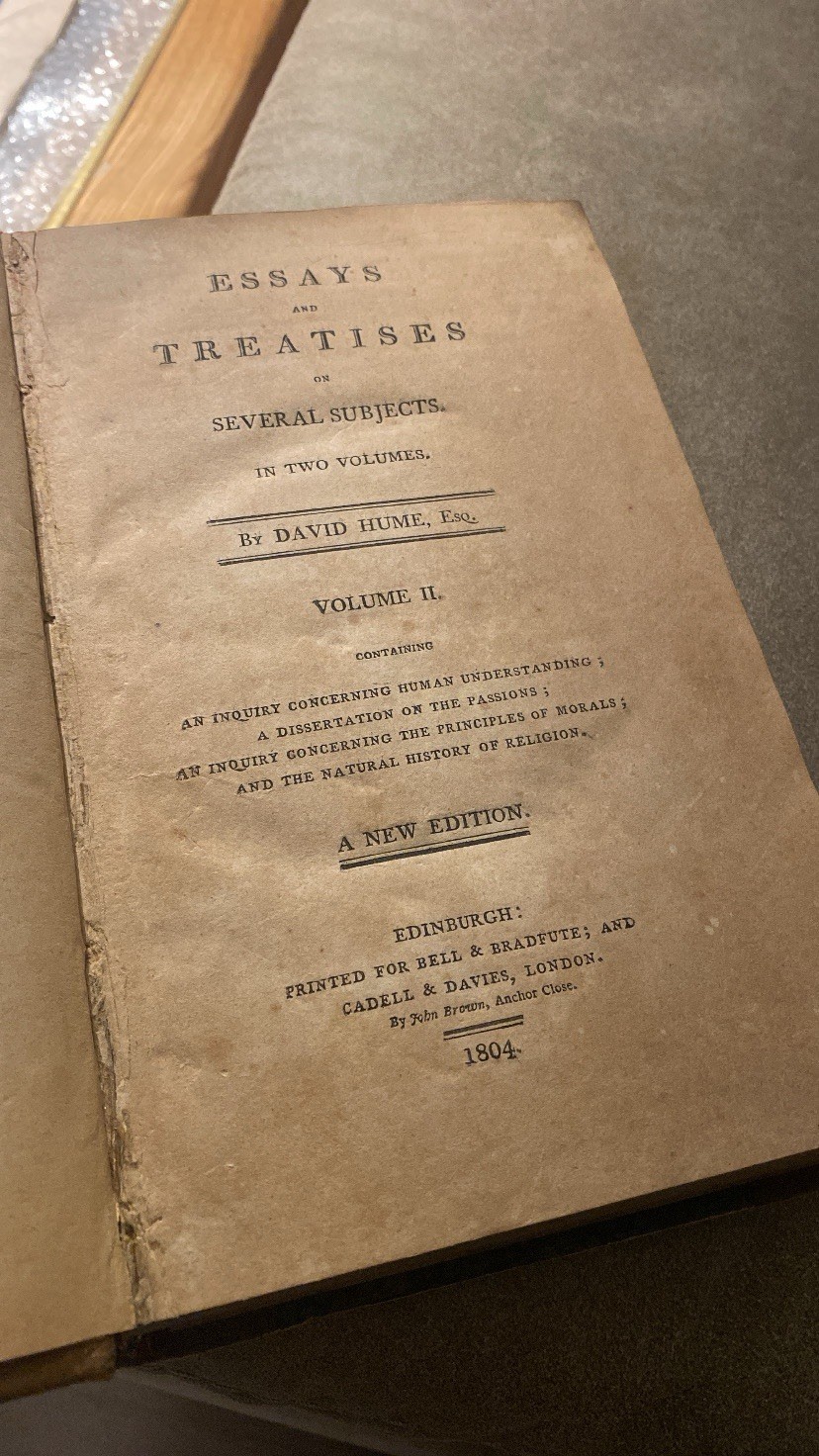 Essays and Treatises on Several Subjects David Hume 1804 London 2 Volumes