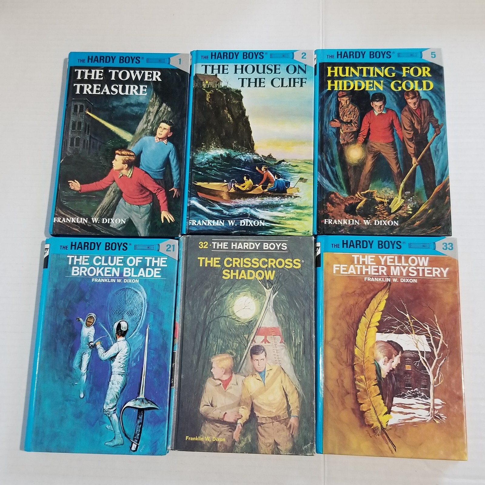 Hardy Boys Lot 6 Hardcover Set Franklin W Dixon Flashlight Matte