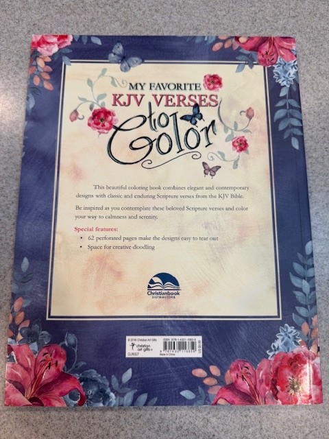 My Favorite KJV verses to Color adult coloring book; 60+ pages; inspiration