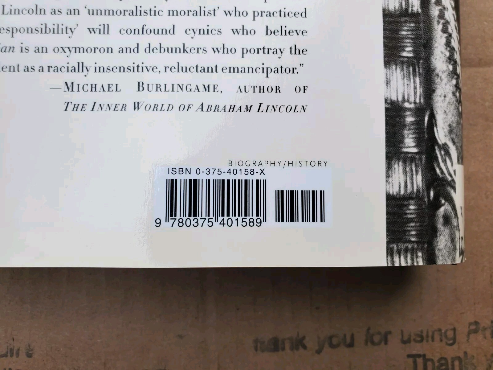 Lincoln’s Virtues: An Ethical Biography HARDCOVER B6