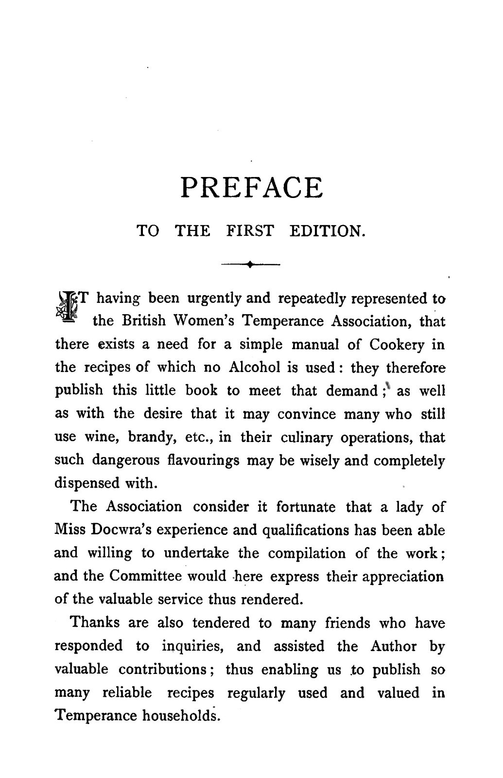 1880 The Non Alcoholic Cookery Book 134 Pages