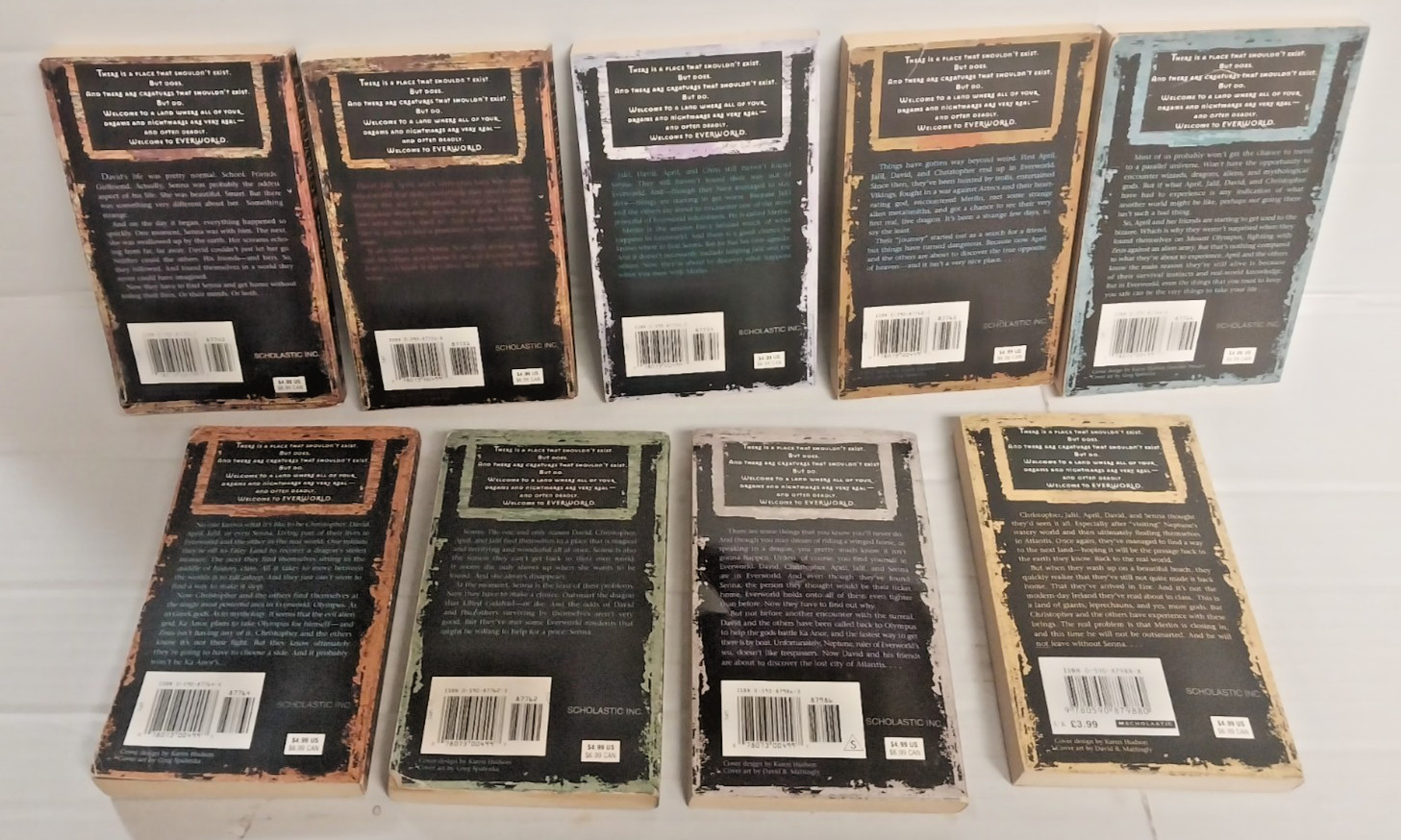 Lot 9 Everworld Books K A Applegate #1-7 +10-11 Fear the Fantastic Enter Enchant