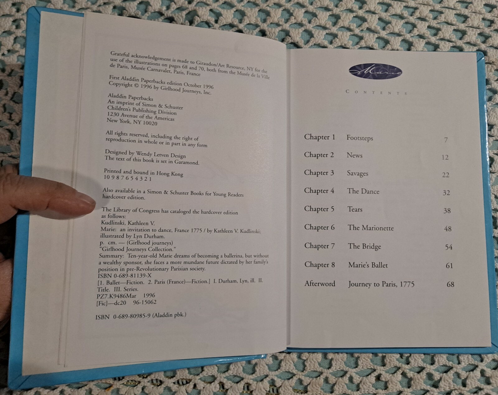 Girlhood Journeys Ser.: Marie: An Invitation to Dance, Paris 1775, ex-library
