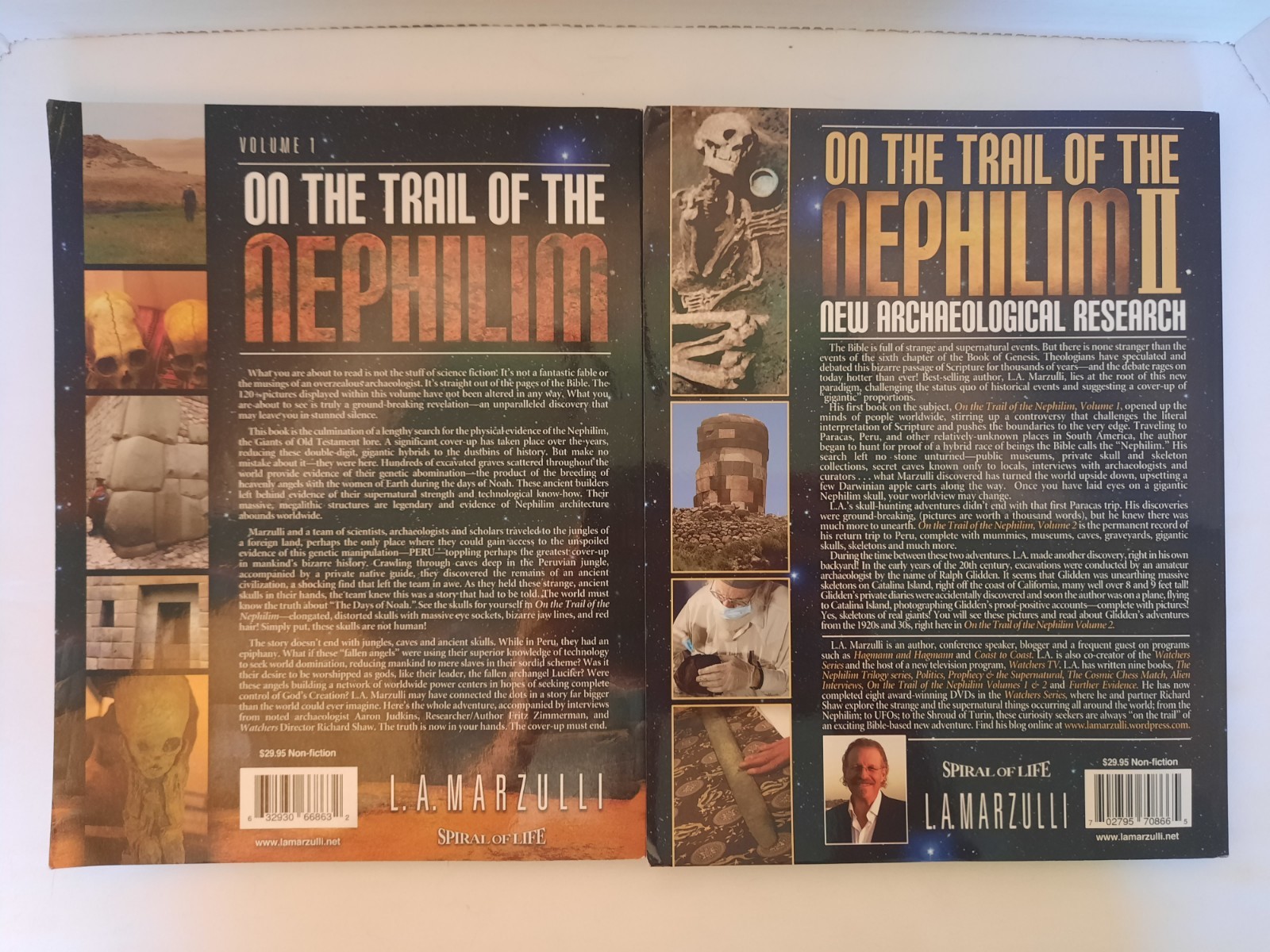 ON THE TRAIL OF THE NEPHILIM Vol. 1 & 2 by L.A. Marzulli (Book Set)
