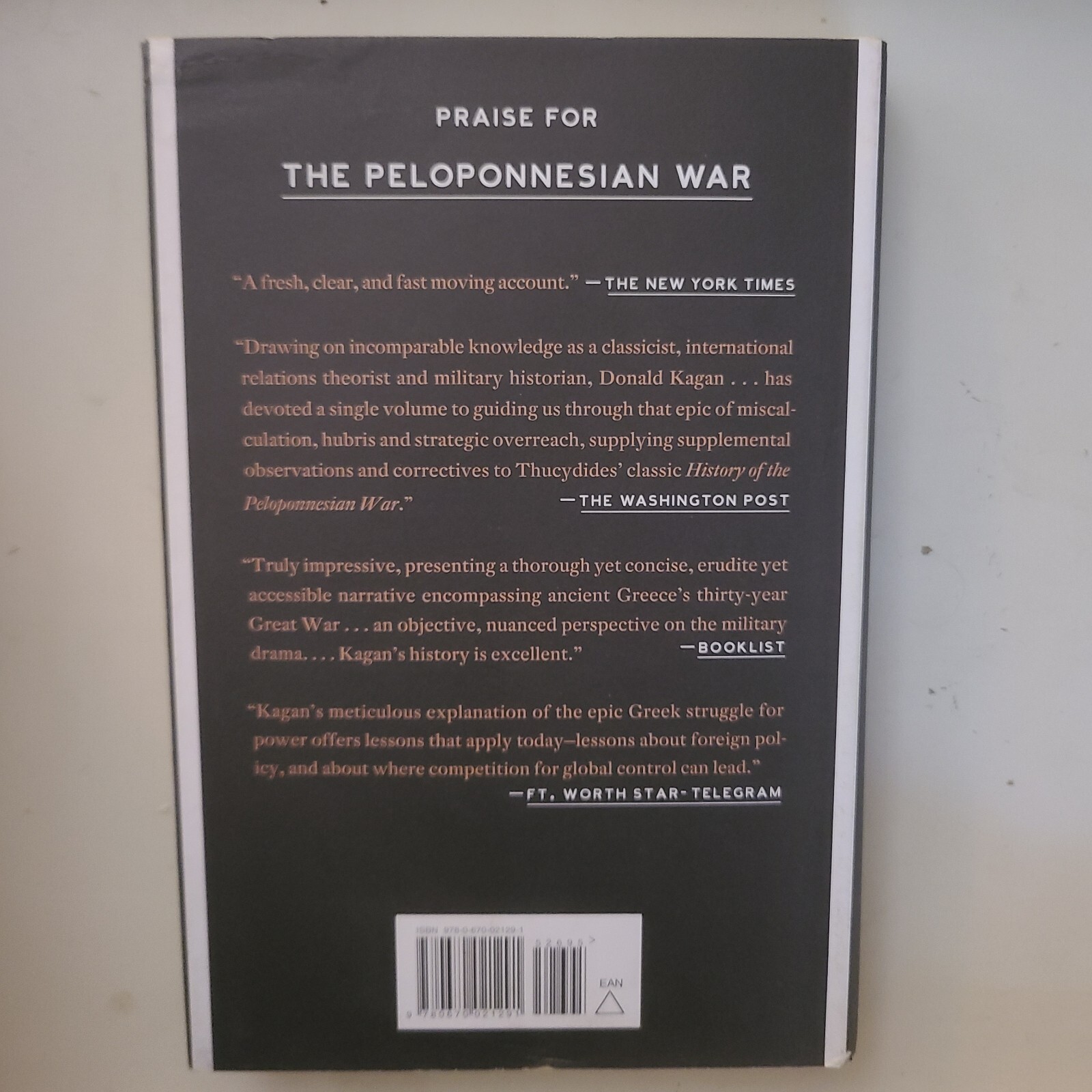 THUCYDIDES ;THE REINVENTION OF HISTORY by DONALD KAGAN (2009) HB w/DJ