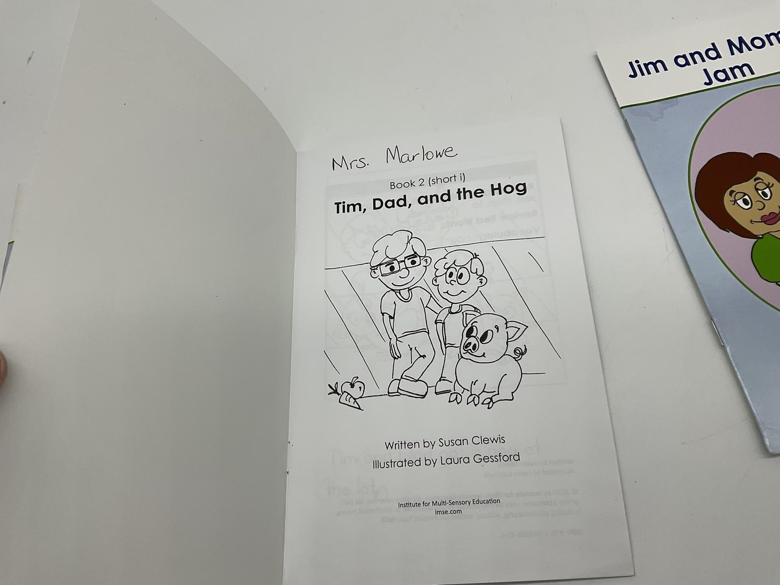 Lot 3 IMSE Decodable Readers Tom And Tad Tim Dad Hog Jim Mom’s Jam PB Phonics