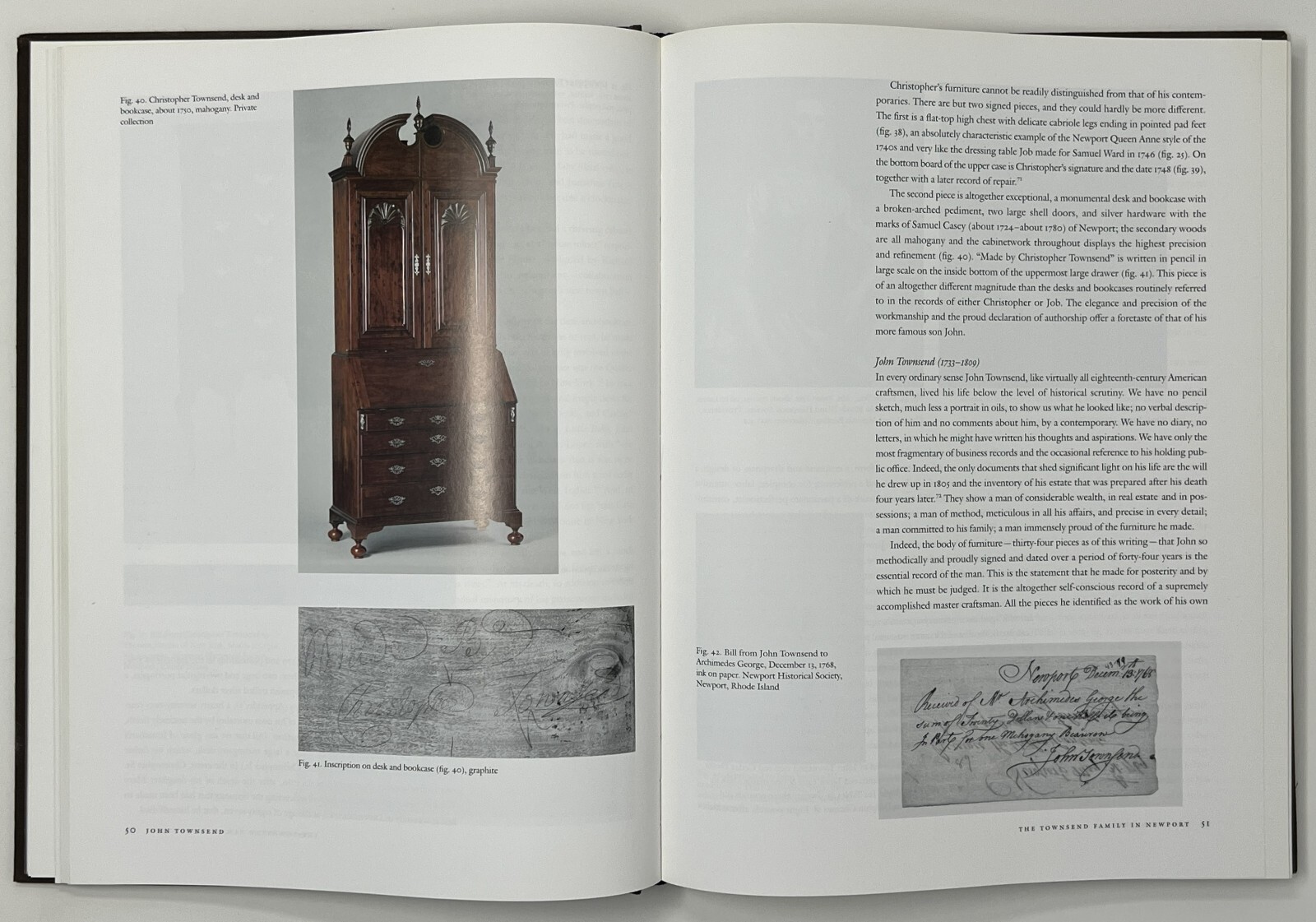 John Townsend: Newport Cabinetmaker by Morrison Heckscher – 2005 HC/DJ – The Met