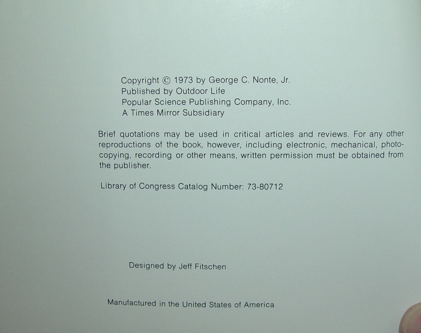 1973 Hardcover Book of FIREARMS ENCYCLOPEDIA by George C. Nonte, Jr. 341 pages