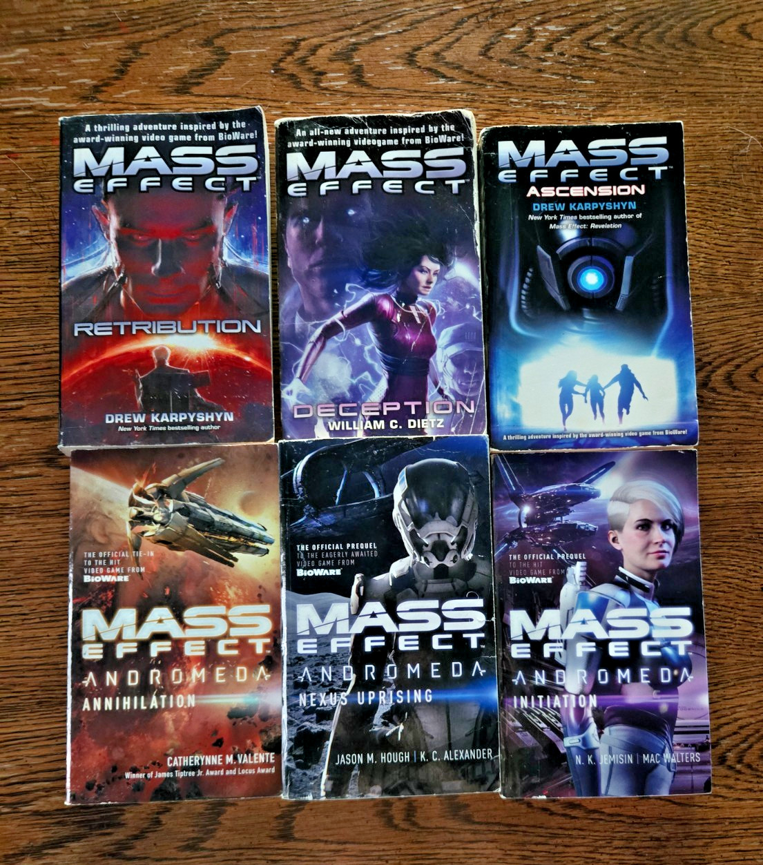 Mass Effect 6 Book Lot – Paperbacks, Andromeda and Milky Way