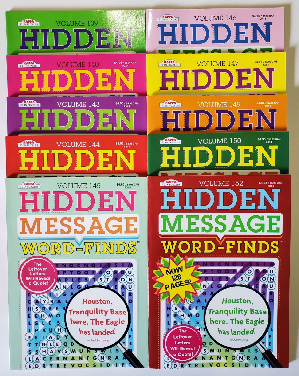 Hidden Message Word-Finds Puzzle Books Kappa Games,Search,Hunt~Pick up to 15Vols